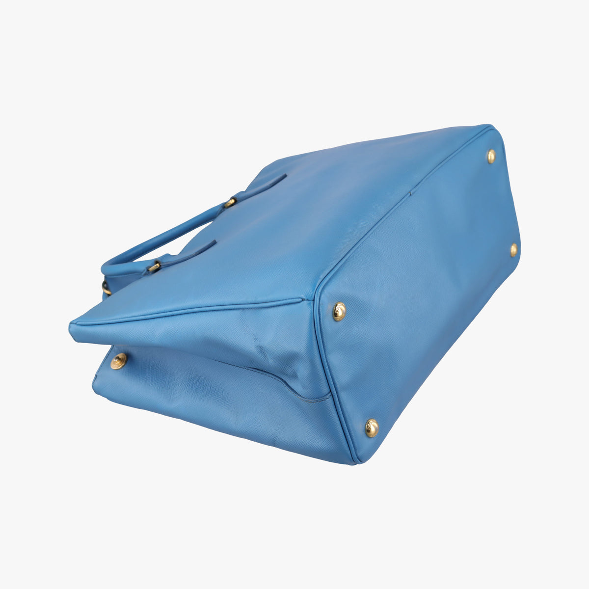 Pre-owned Prada Galleria Blue SAFFIANO Leather BN2274 handbag | stylenewstar