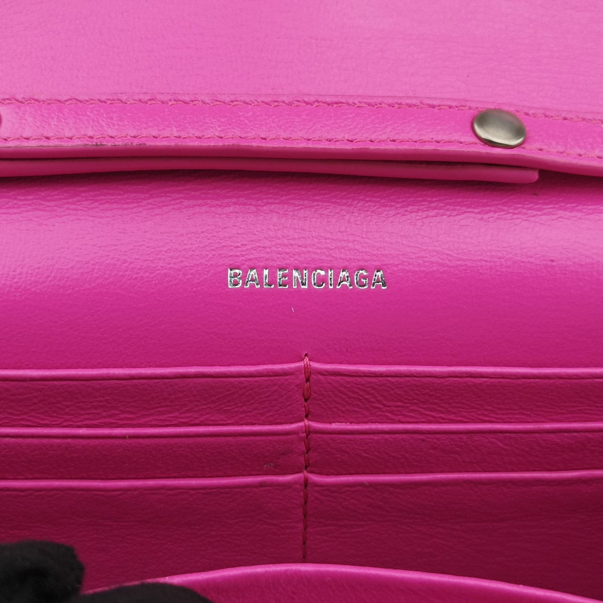 Pre-owned Balenciaga Hourglass Pink Satin× Leather  shoulderbag | stylenewstar