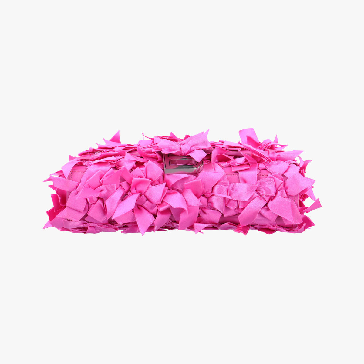 Pre-owned Balenciaga Hourglass Pink Satin× Leather  shoulderbag | stylenewstar