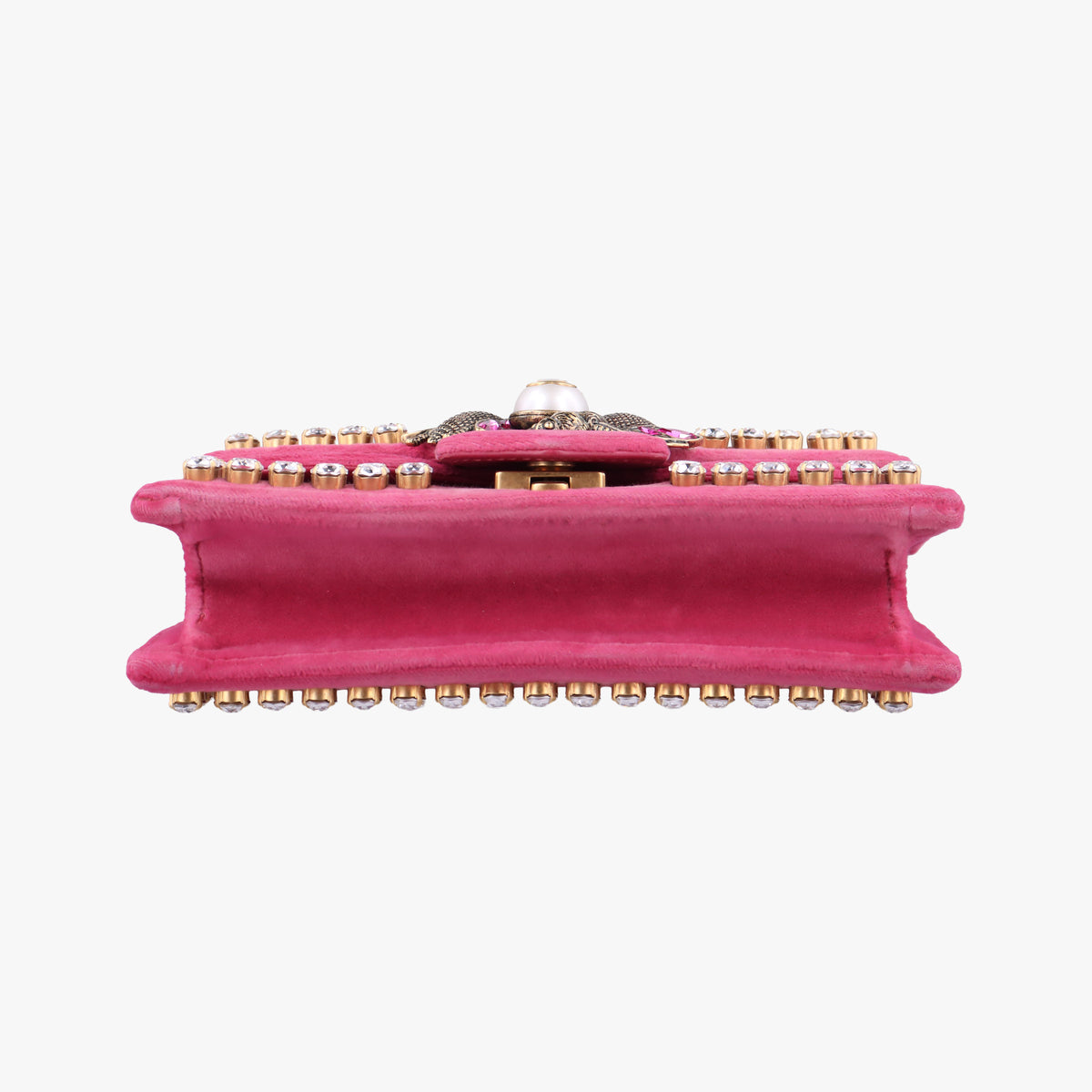 Pre-owned Gucci Broadway Pink velour 489218 shoulderbag | stylenewstar