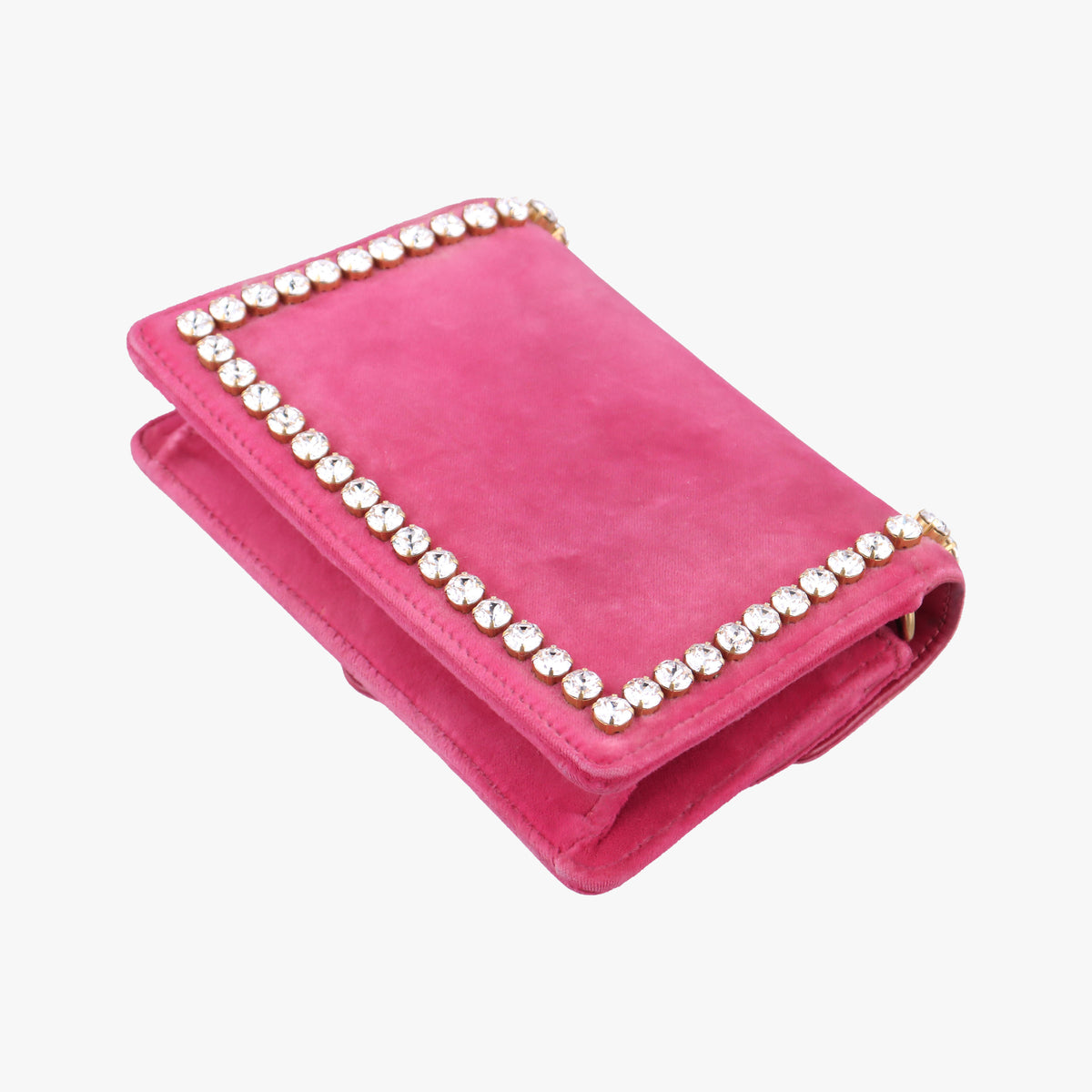 Pre-owned Gucci Broadway Pink velour 489218 shoulderbag | stylenewstar