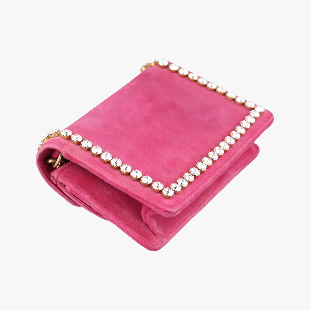 Pre-owned Gucci Broadway Pink velour 489218 shoulderbag | stylenewstar