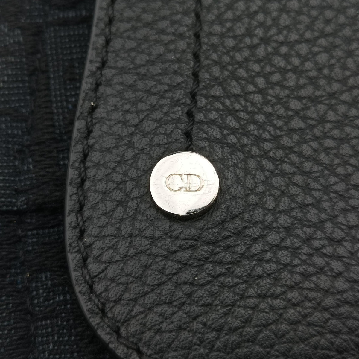Pre-owned Christian Dior Saddle Black Jacquard  shoulderbag | stylenewstar