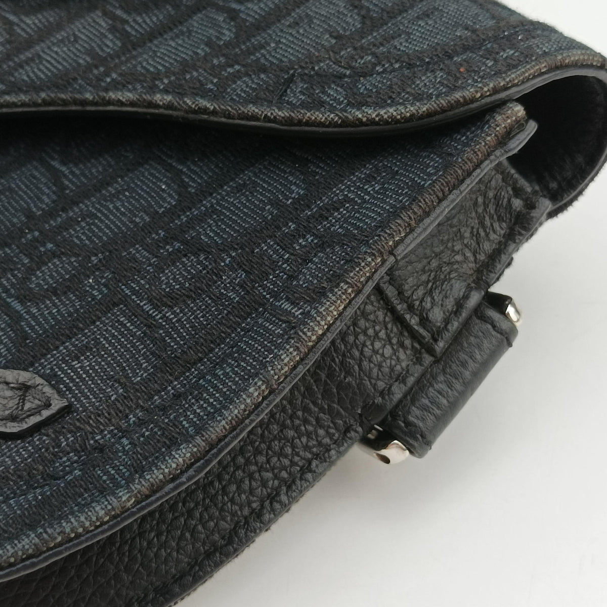 Pre-owned Christian Dior Saddle Black Jacquard  shoulderbag | stylenewstar