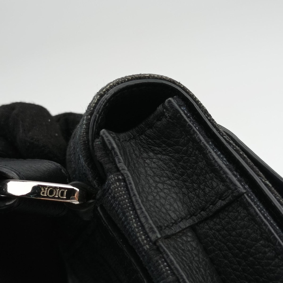 Pre-owned Christian Dior Saddle Black Jacquard  shoulderbag | stylenewstar