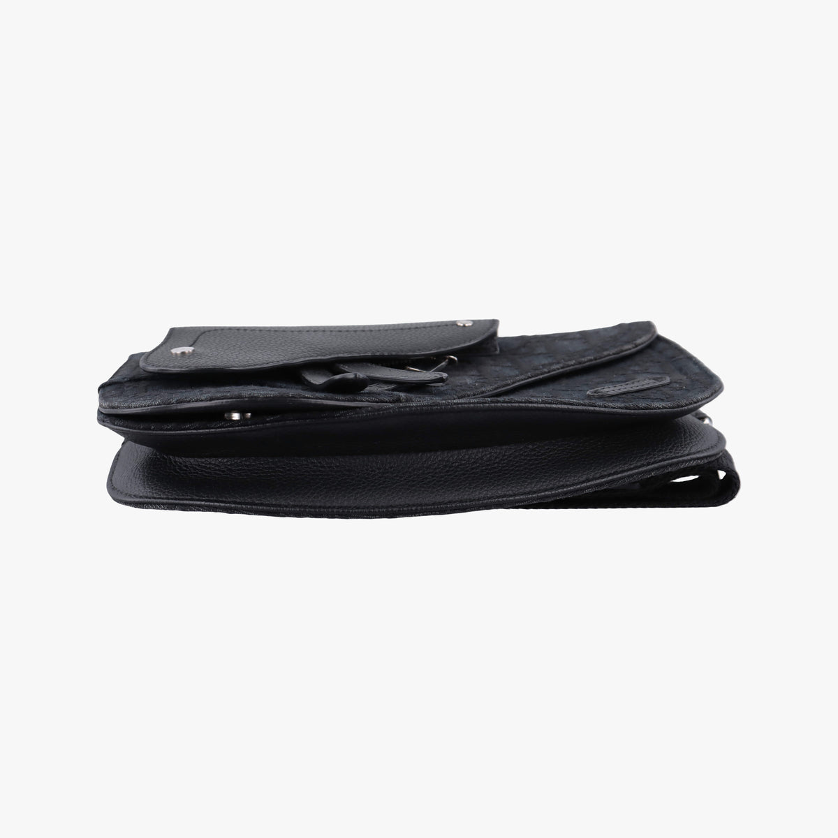 Pre-owned Christian Dior Saddle Black Jacquard  shoulderbag | stylenewstar