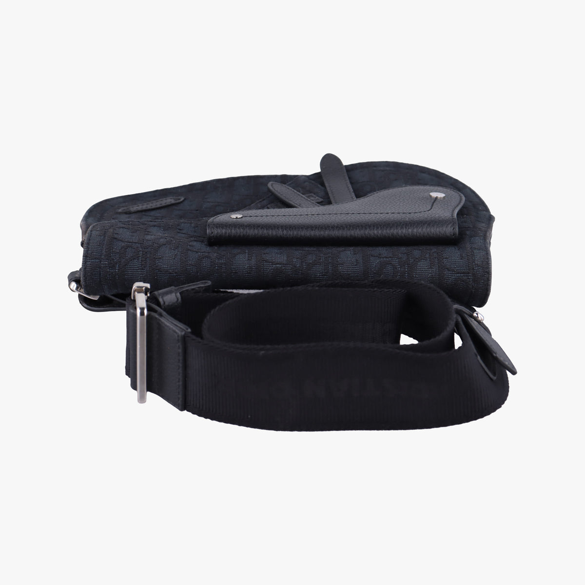 Pre-owned Christian Dior Saddle Black Jacquard  shoulderbag | stylenewstar