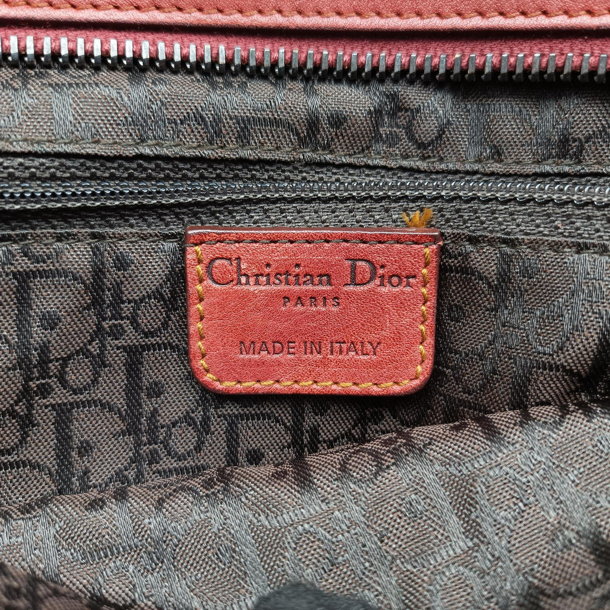 Pre-owned Christian Dior Gaucho Red Leather  shoulderbag | stylenewstar