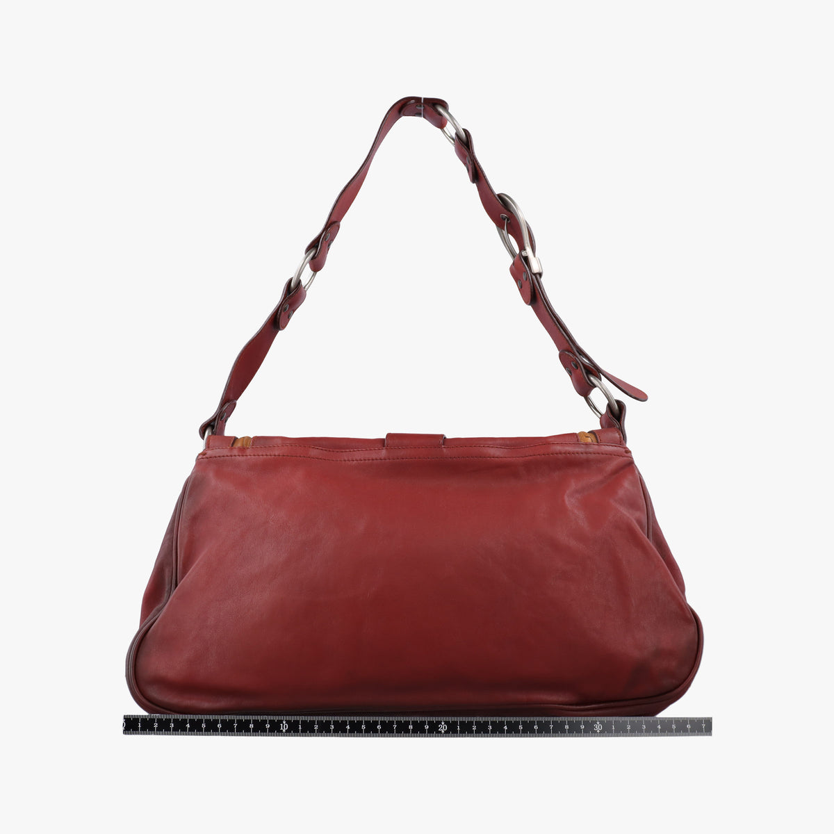 Pre-owned Christian Dior Gaucho Red Leather  shoulderbag | stylenewstar