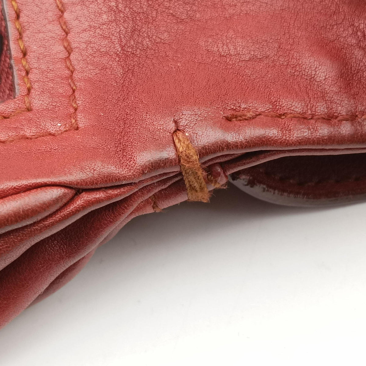 Pre-owned Christian Dior Gaucho Red Leather  shoulderbag | stylenewstar