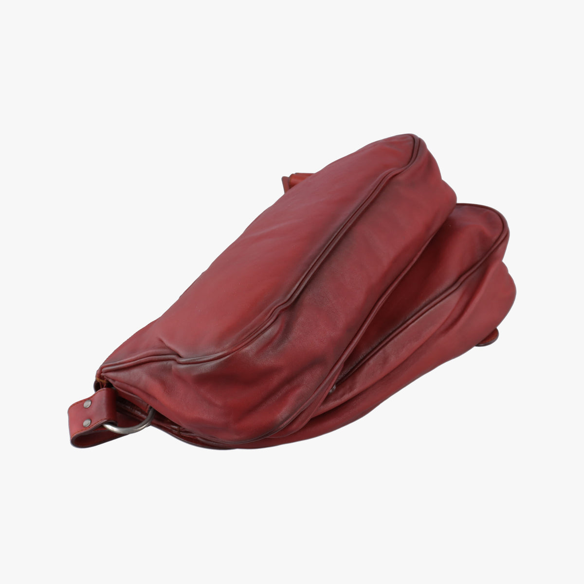 Pre-owned Christian Dior Gaucho Red Leather  shoulderbag | stylenewstar