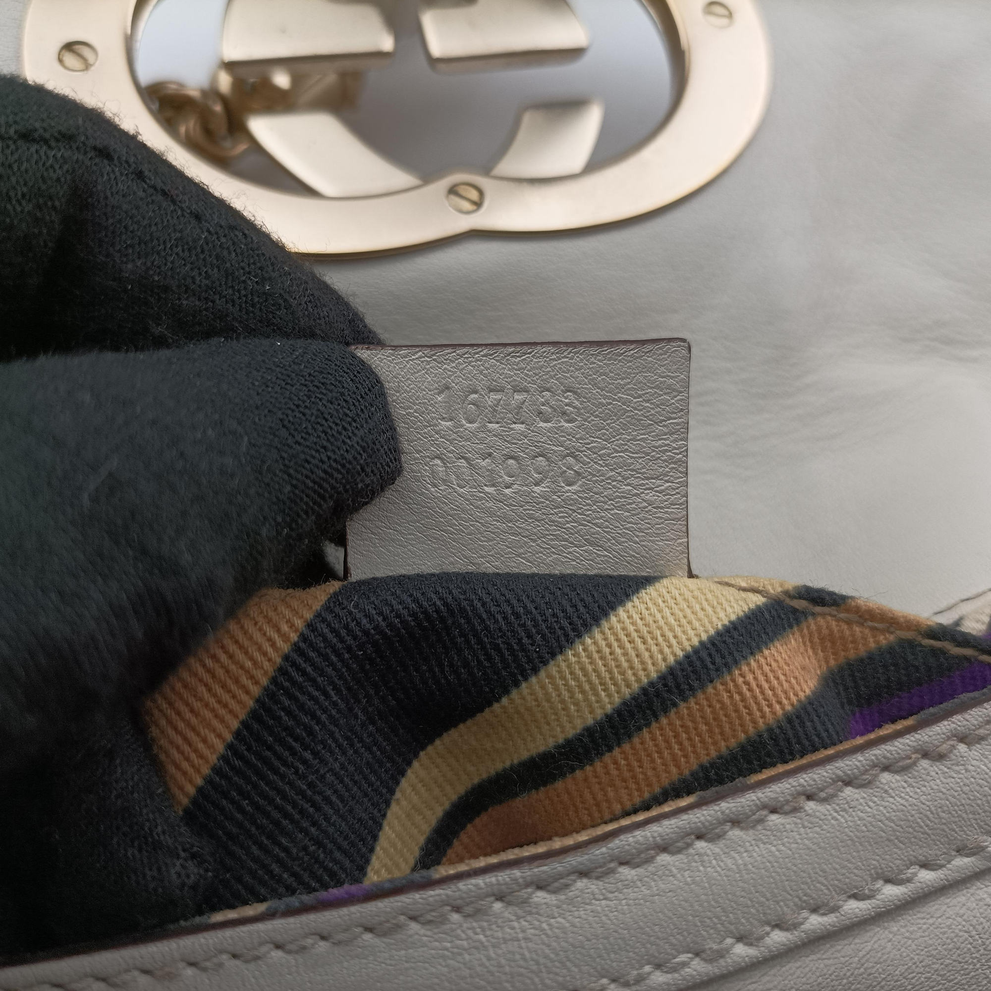 Pre-owned Gucci Dialux Britt Hobo White Leather 167733 shoulderbag | stylenewstar
