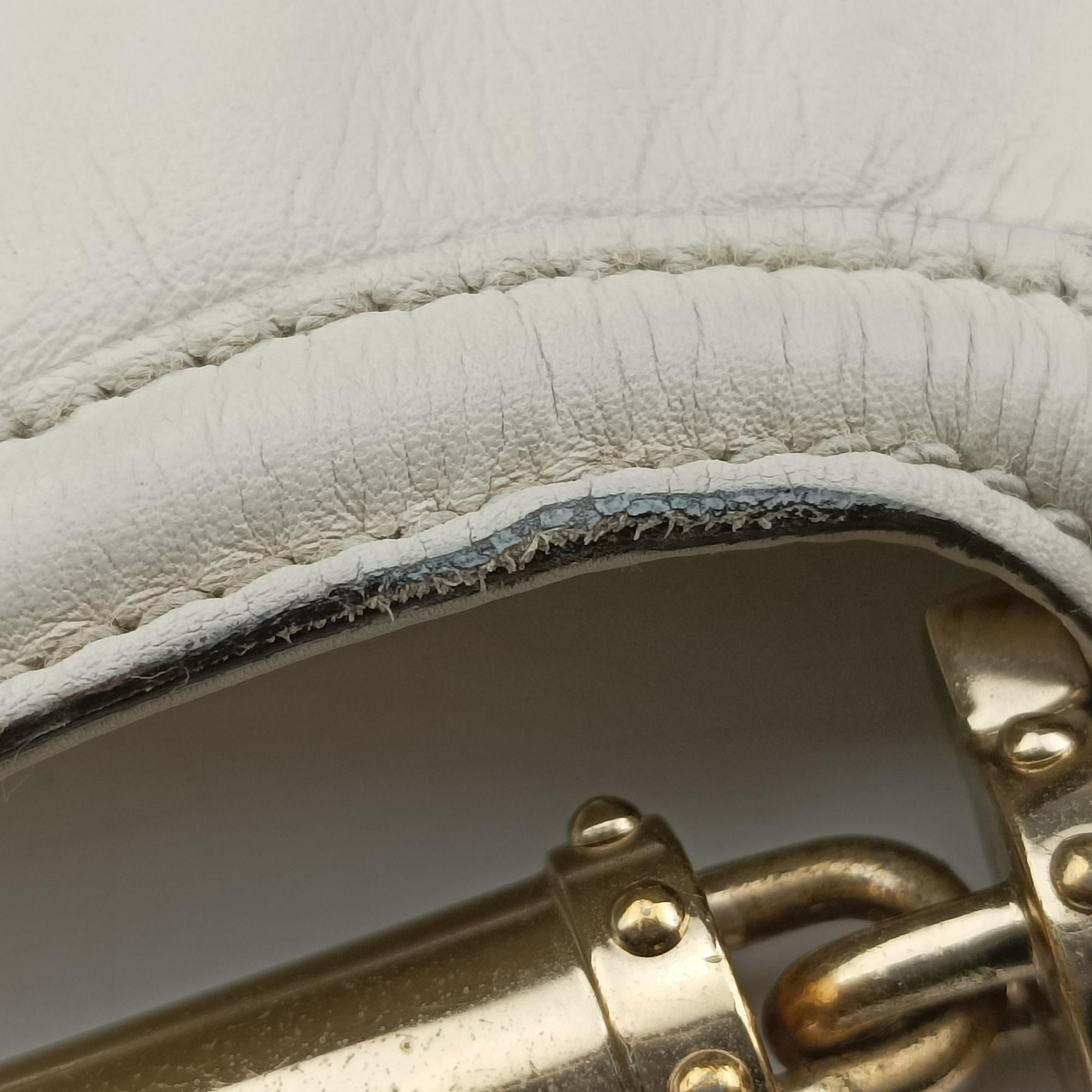 Pre-owned Gucci Dialux Britt Hobo White Leather 167733 shoulderbag | stylenewstar