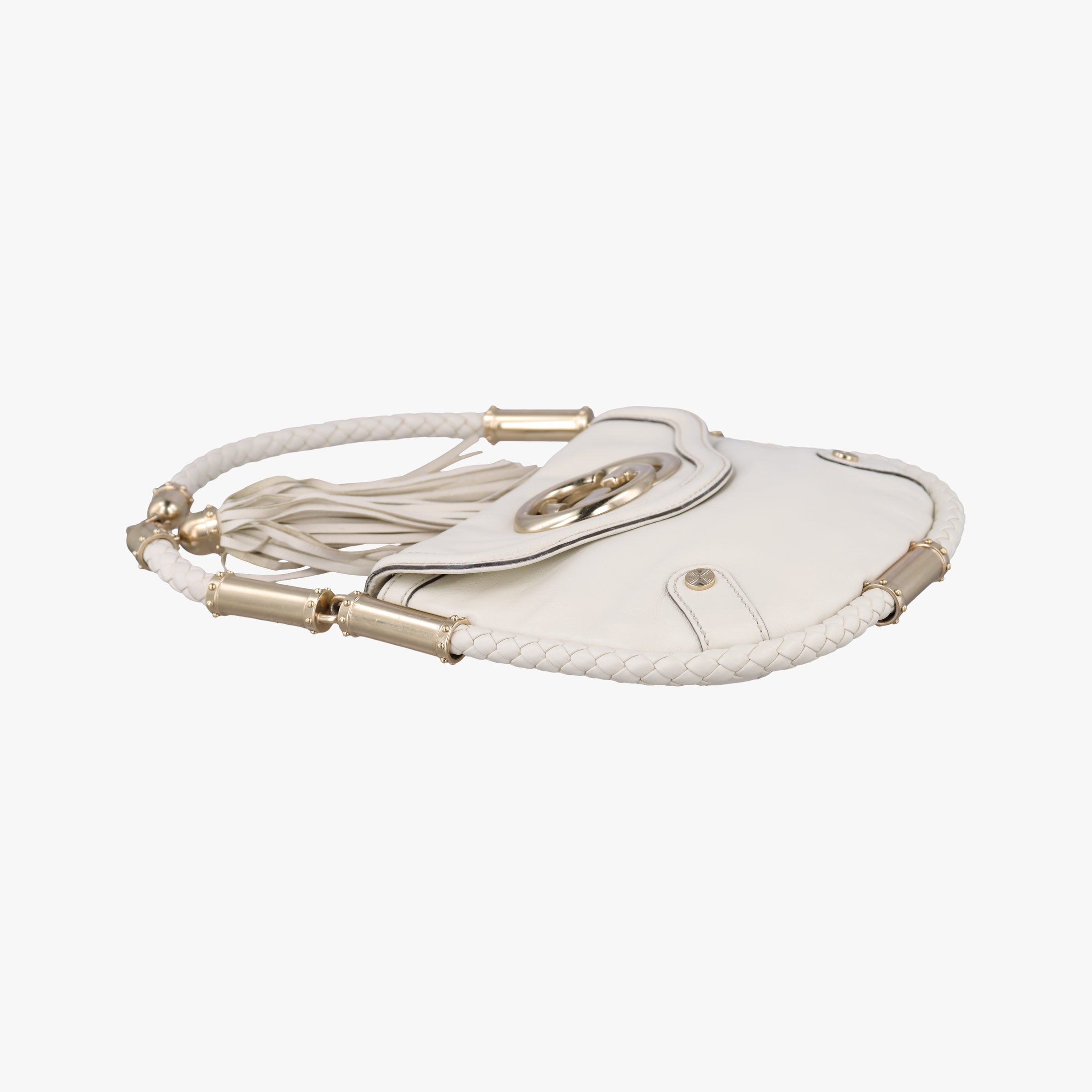Pre-owned Gucci Dialux Britt Hobo White Leather 167733 shoulderbag | stylenewstar