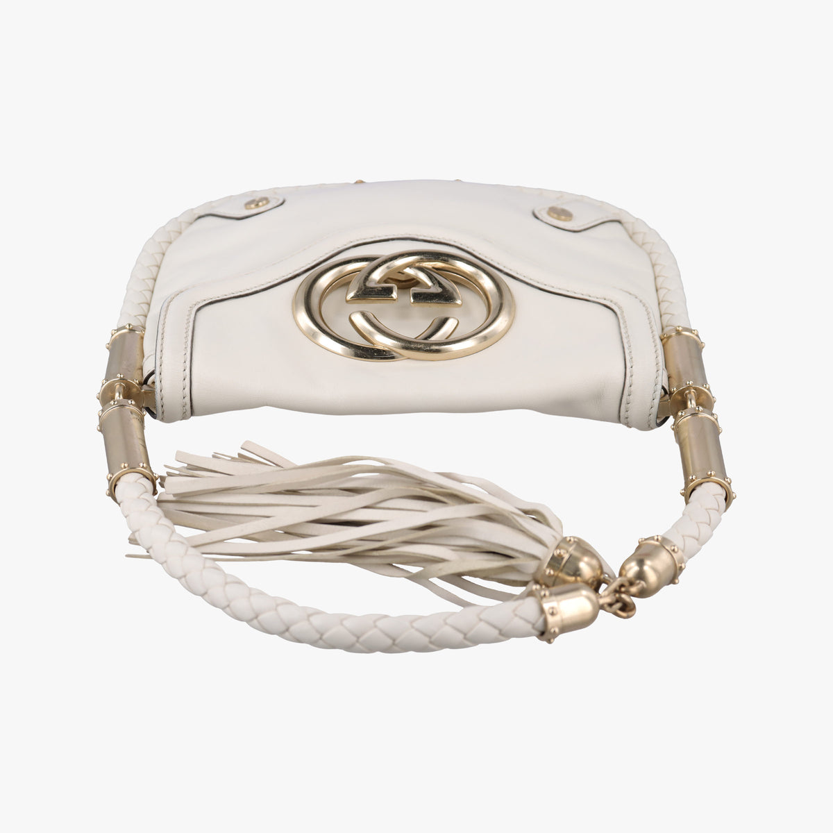 Pre-owned Gucci Dialux Britt Hobo White Leather 167733 shoulderbag | stylenewstar