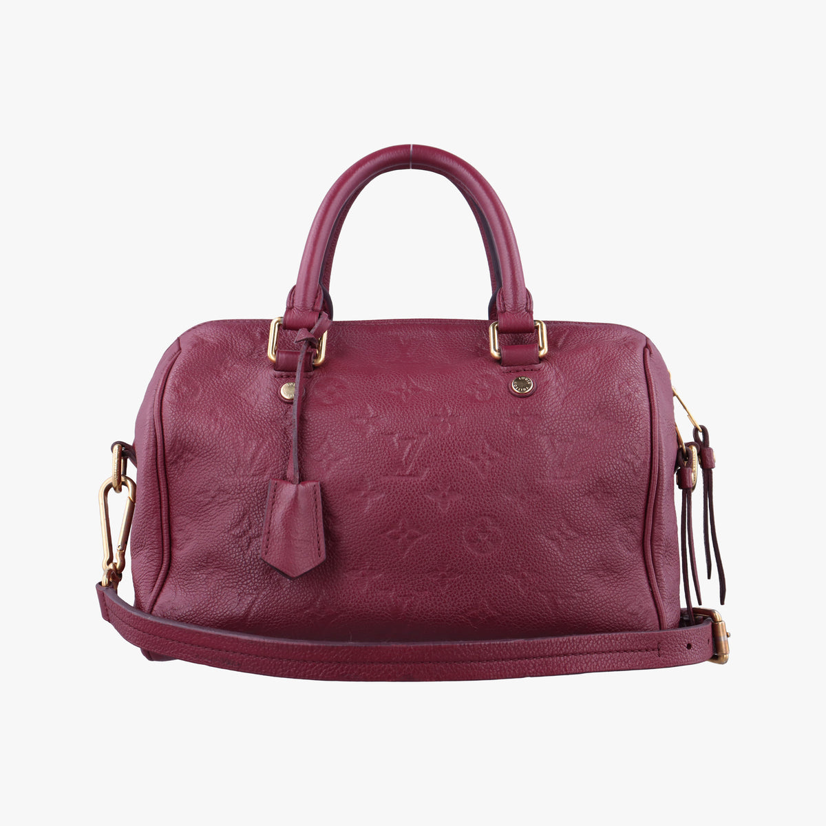 Pre-owned Louis Vuitton Speedy Bandouliere 25 Aurore Monogram Empreinte M40764 shoulderbag | stylenewstar