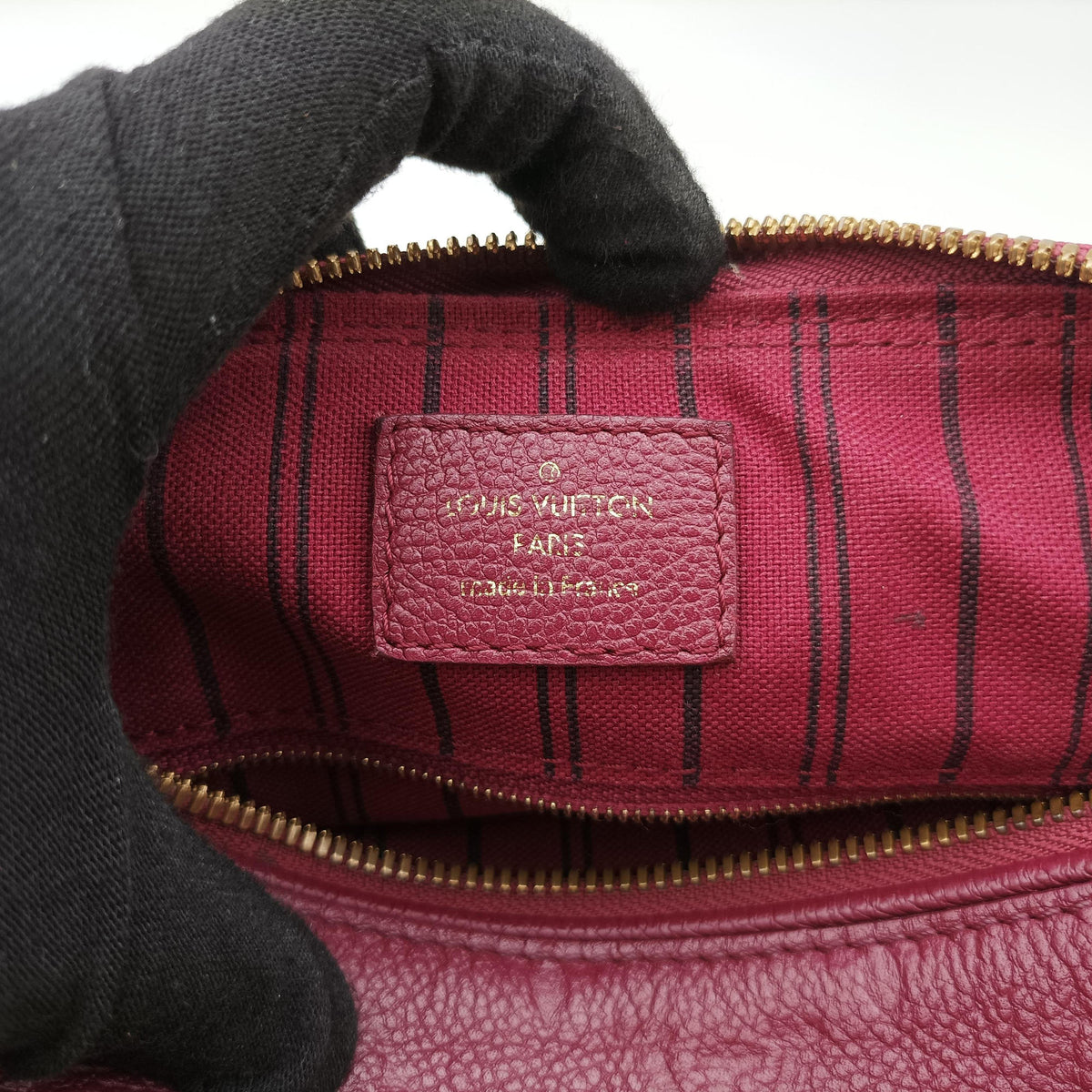 Pre-owned Louis Vuitton Speedy Bandouliere 25 Aurore Monogram Empreinte M40764 shoulderbag | stylenewstar