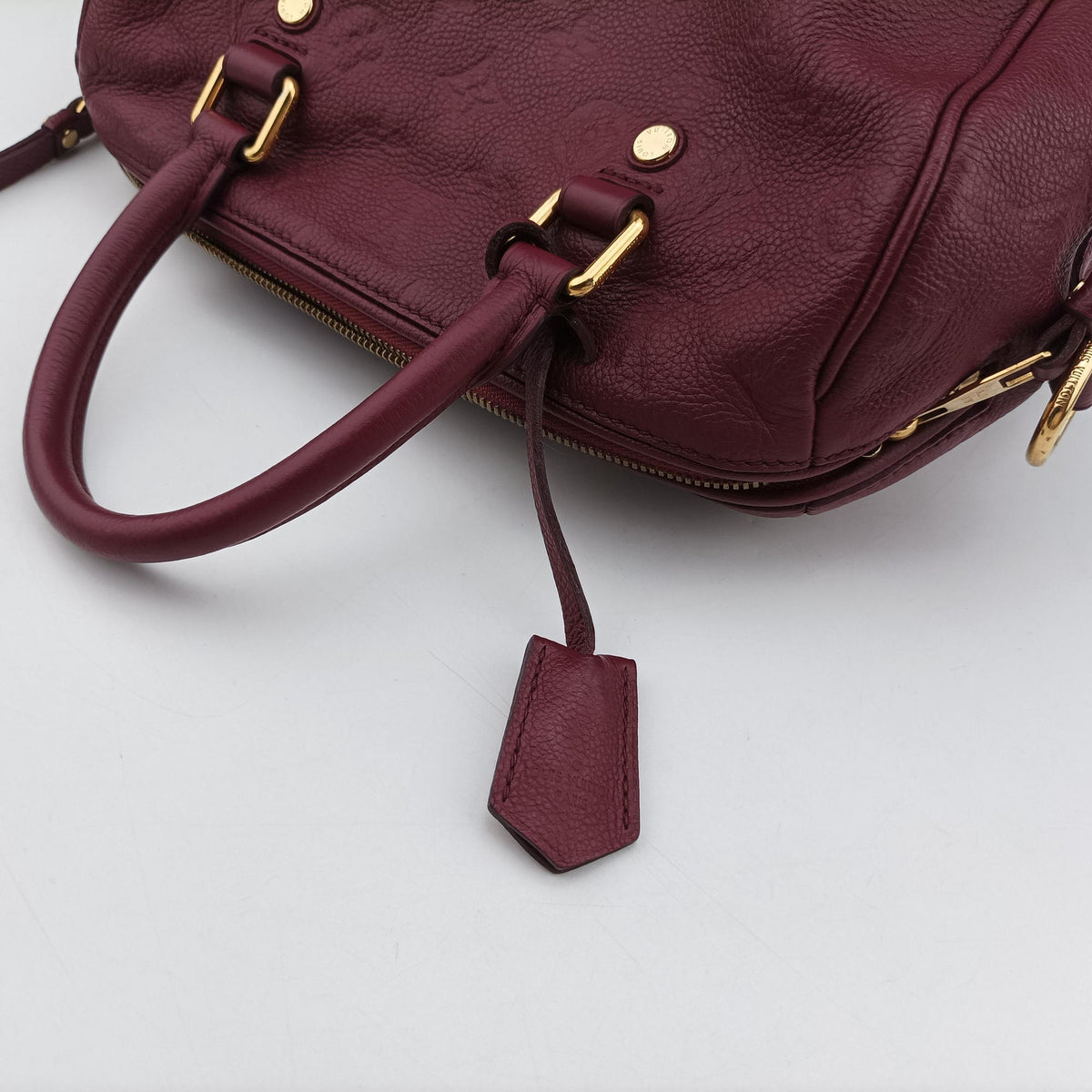 Pre-owned Louis Vuitton Speedy Bandouliere 25 Aurore Monogram Empreinte M40764 shoulderbag | stylenewstar