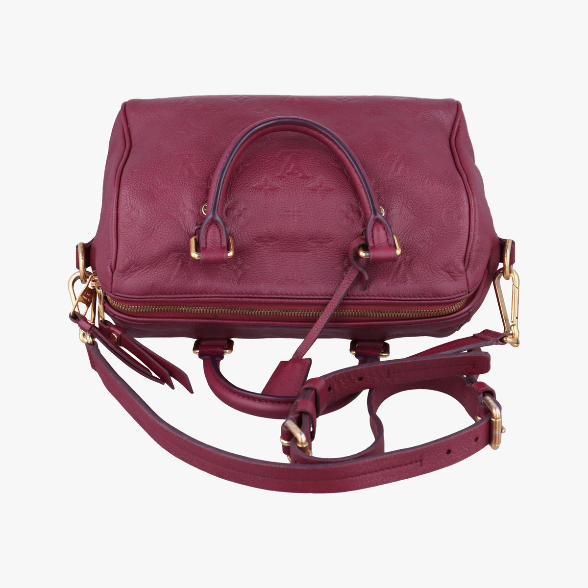 Pre-owned Louis Vuitton Speedy Bandouliere 25 Aurore Monogram Empreinte M40764 shoulderbag | stylenewstar