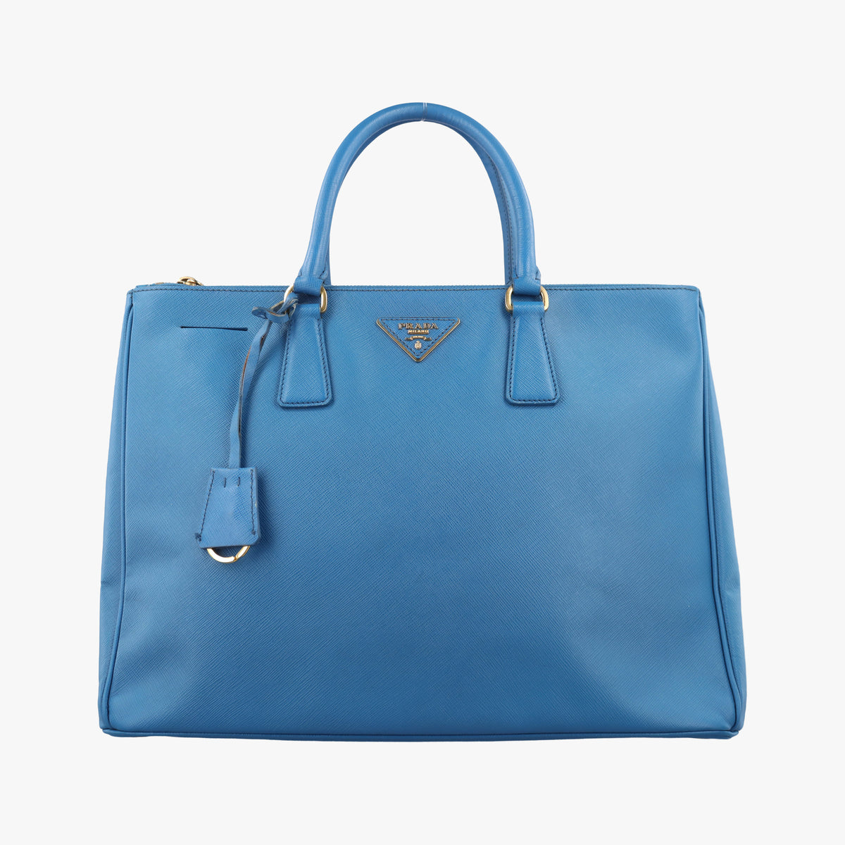 Pre-owned Prada Galleria Blue SAFFIANO Leather BN1786 handbag | stylenewstar
