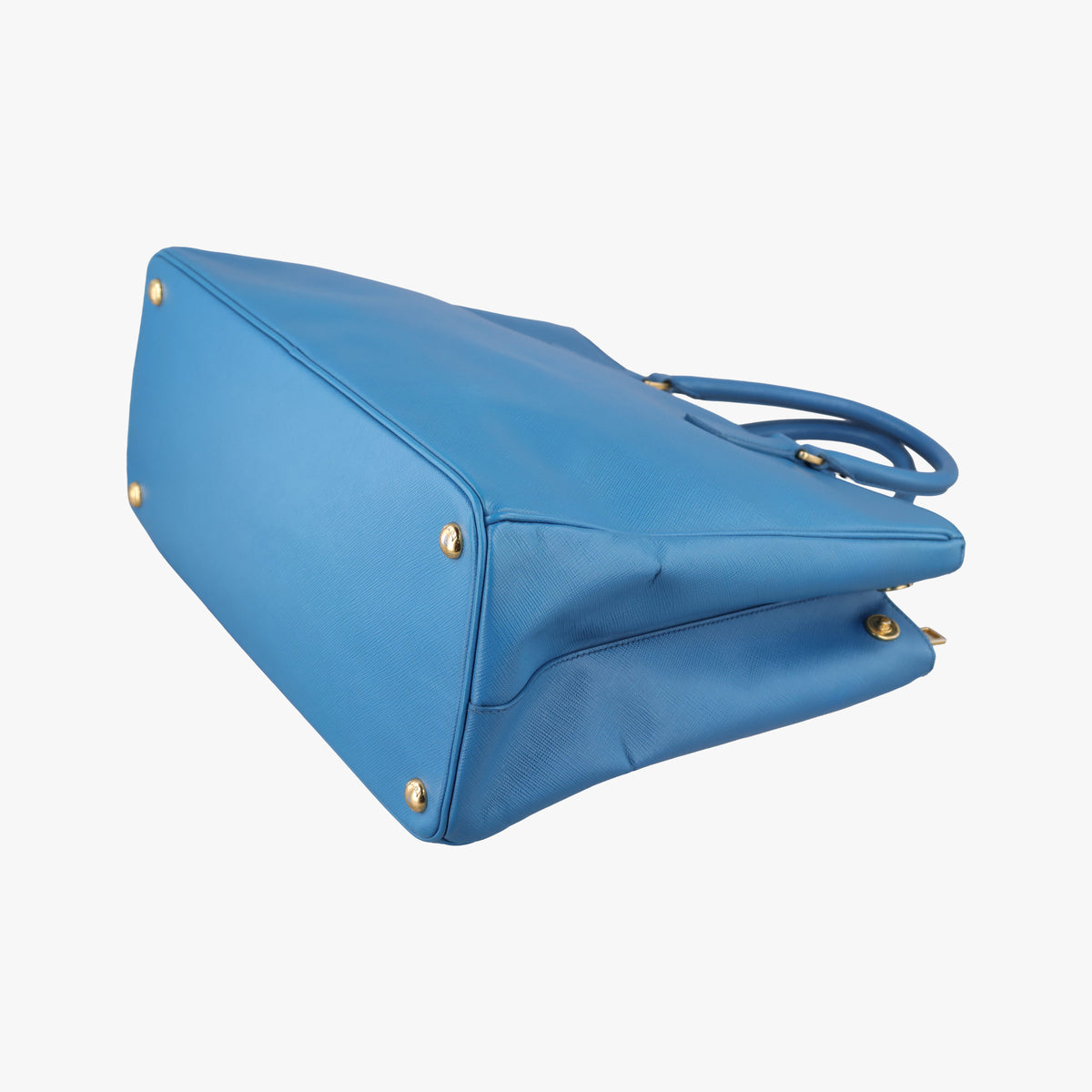 Pre-owned Prada Galleria Blue SAFFIANO Leather BN1786 handbag | stylenewstar