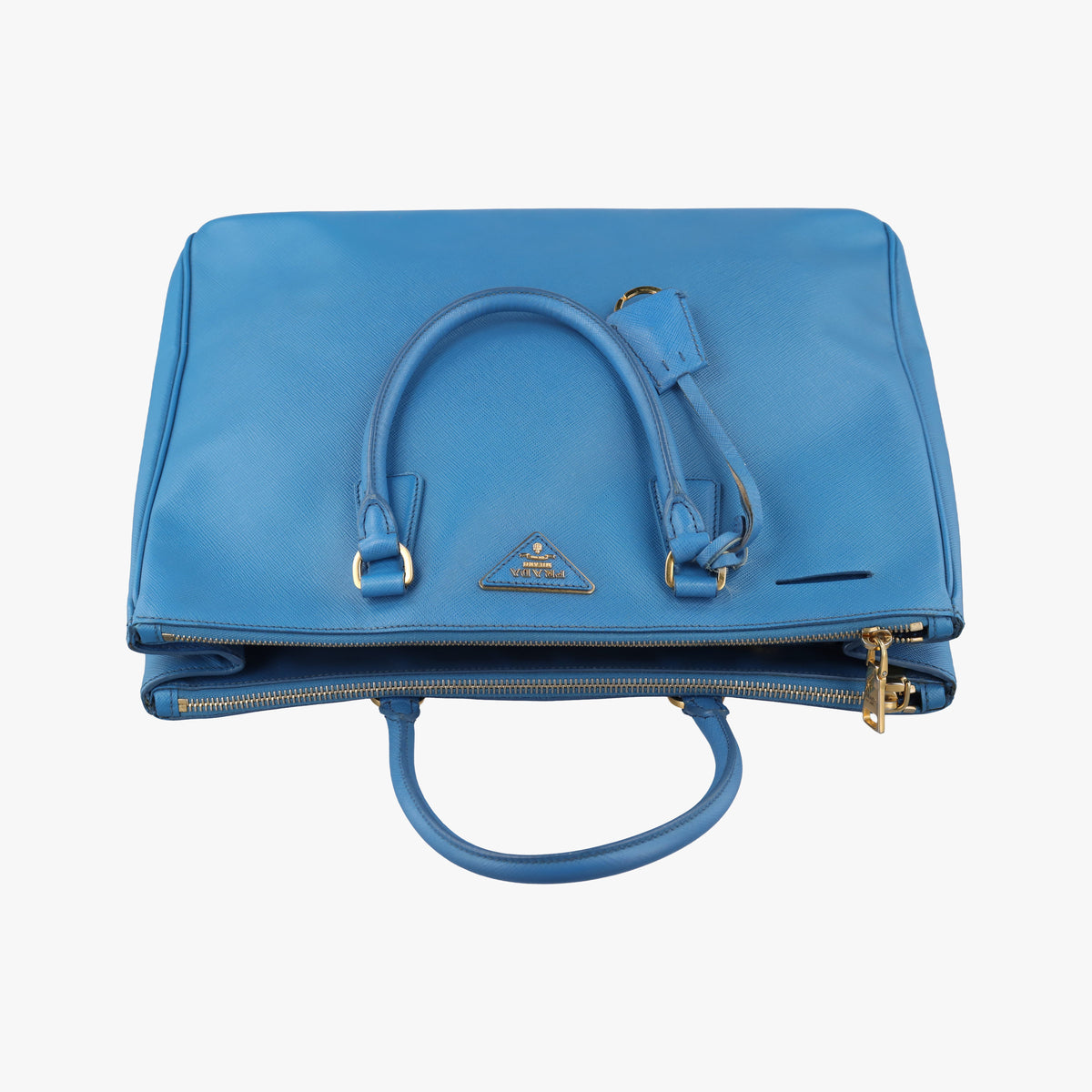 Vintage Prada Galleria Blue SAFFIANO Leather BN1786 handbag | stylenewstar