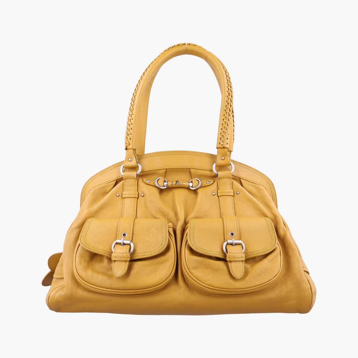 Pre-owned Christian Dior Detective Yellow leather  handbag | stylenewstar