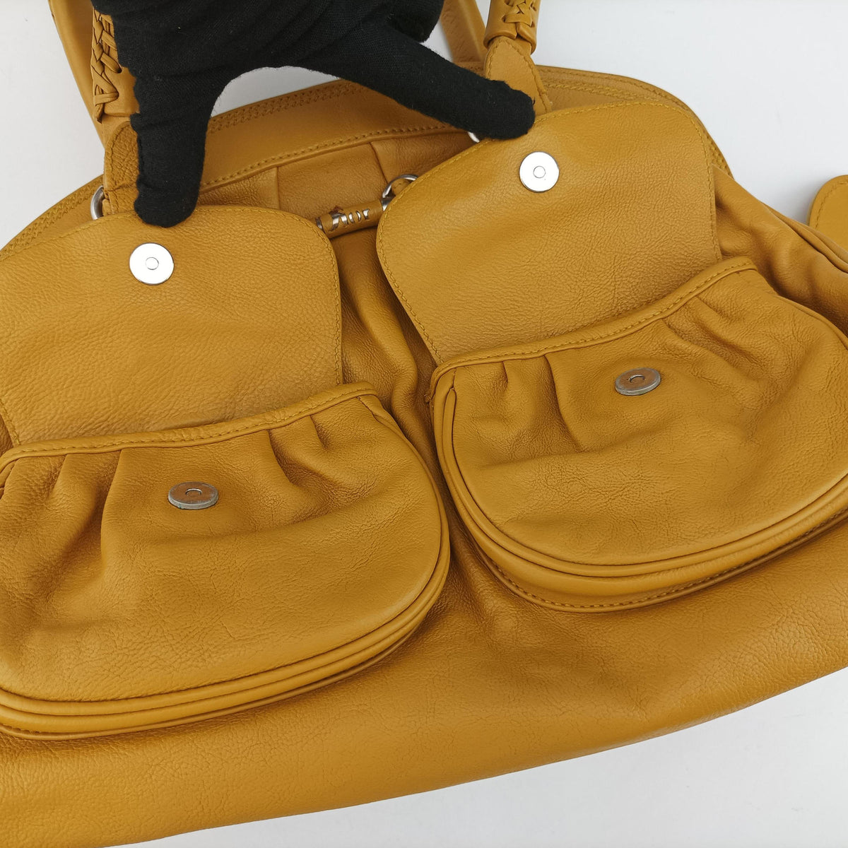 Pre-owned Christian Dior Detective Yellow leather  handbag | stylenewstar