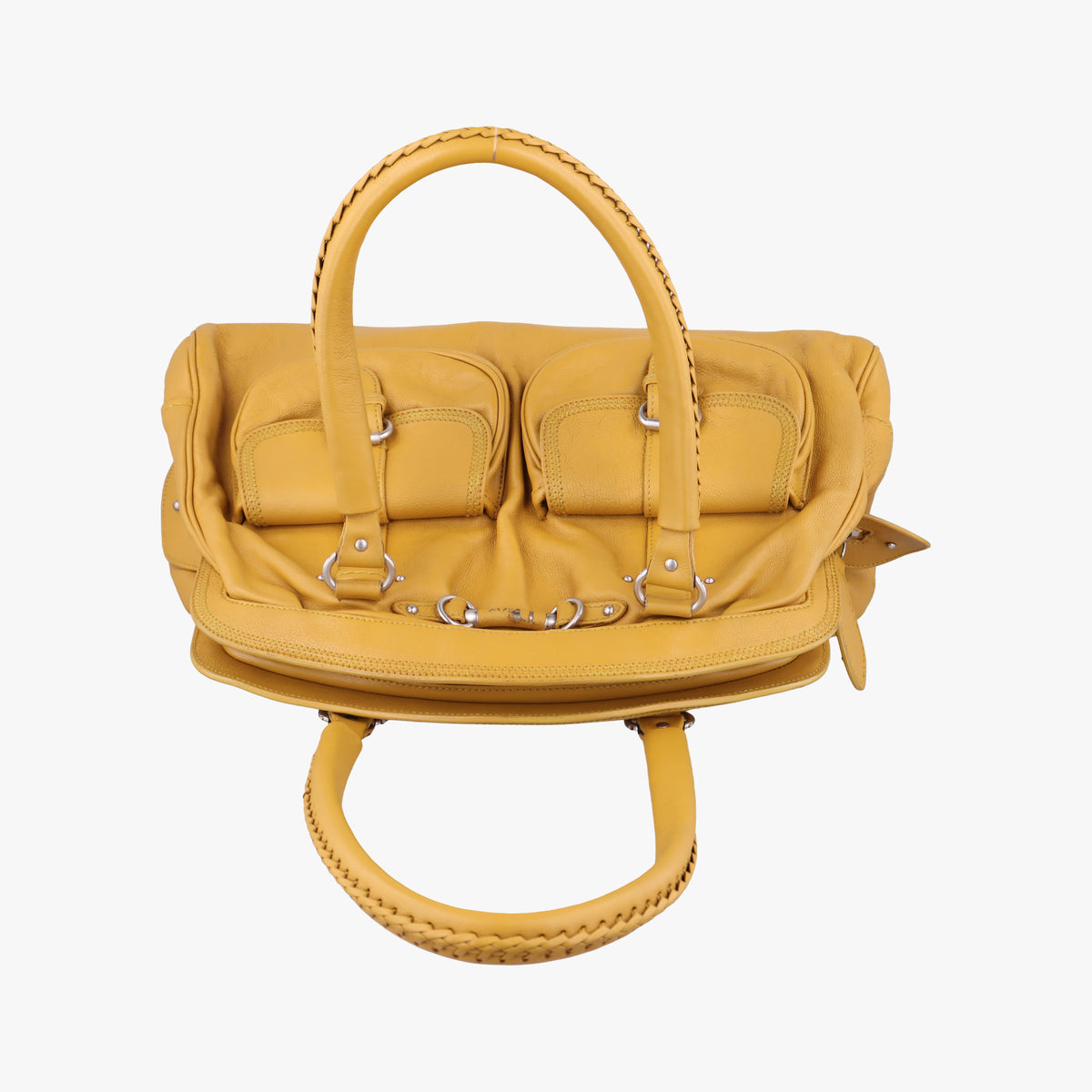 Pre-owned Christian Dior Detective Yellow leather  handbag | stylenewstar