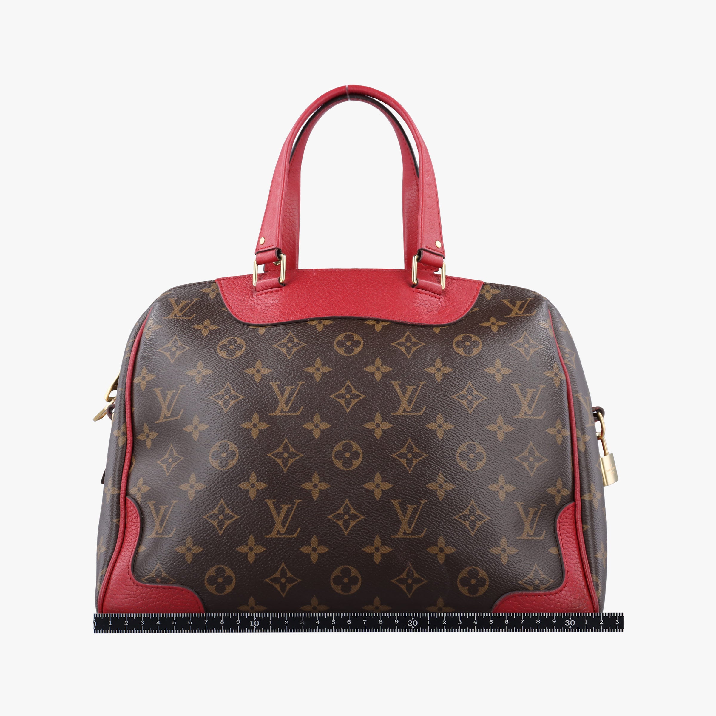 Vintage Louis Vuitton RETIRO PM brown×CERISE Monogram Canvas×calf leather M40546 shoulderbag | stylenewstar