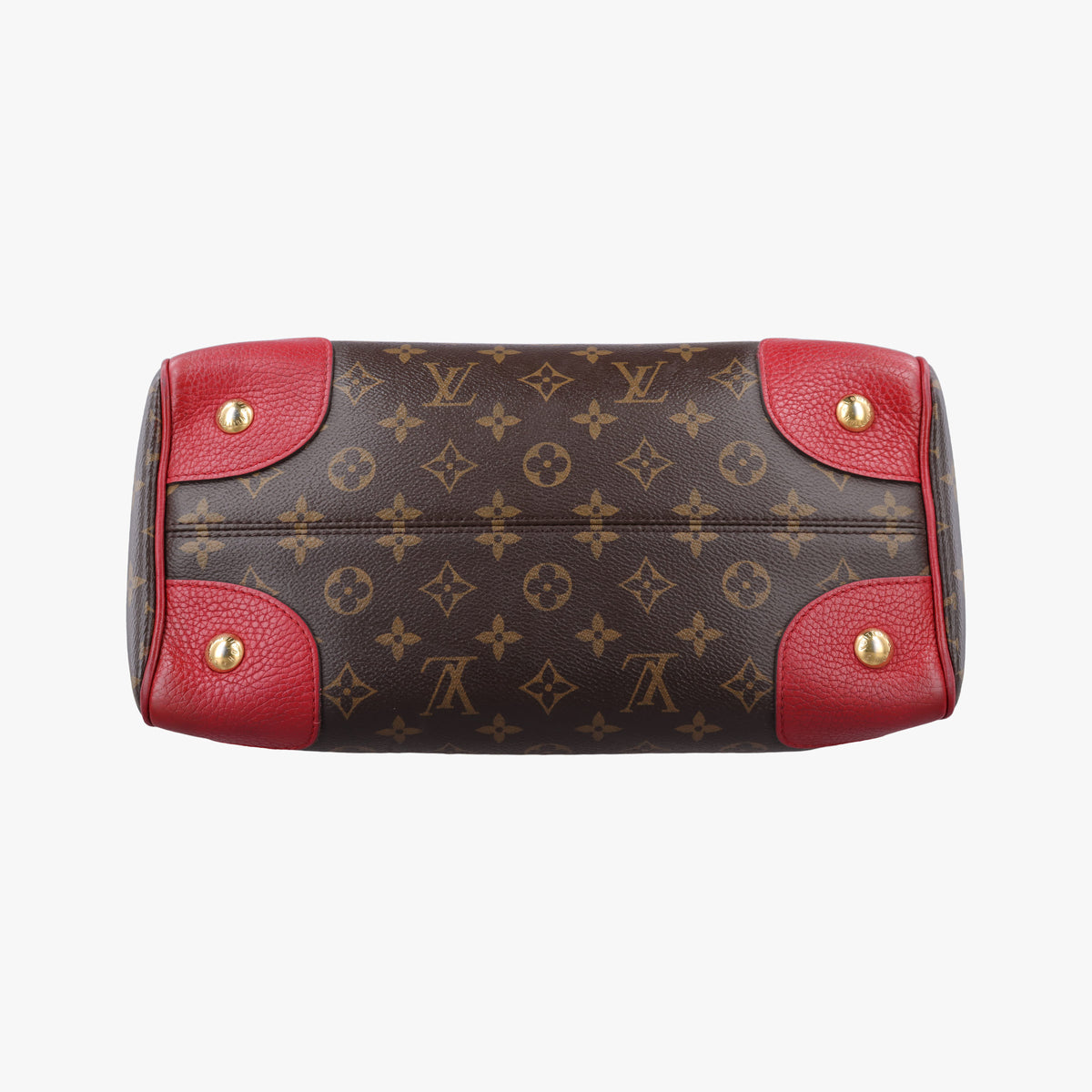 Vintage Louis Vuitton RETIRO PM brown×CERISE Monogram Canvas×calf leather M40546 shoulderbag | stylenewstar