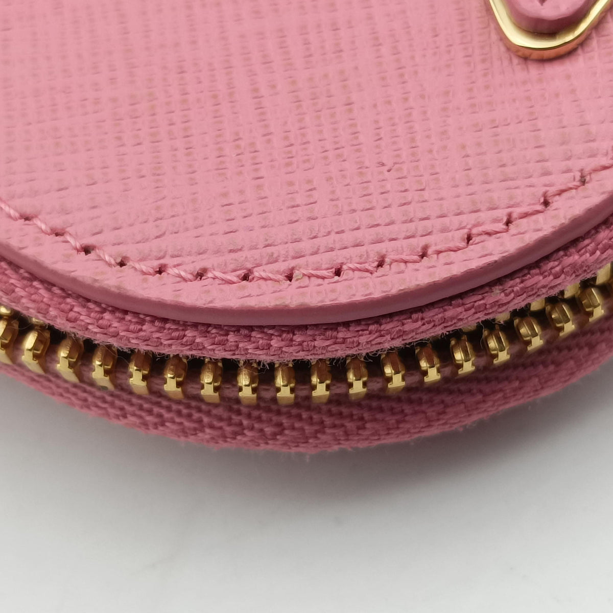 Pre-owned Prada Phone Pouch Pink Saffiano Leather  shoulderbag | stylenewstar