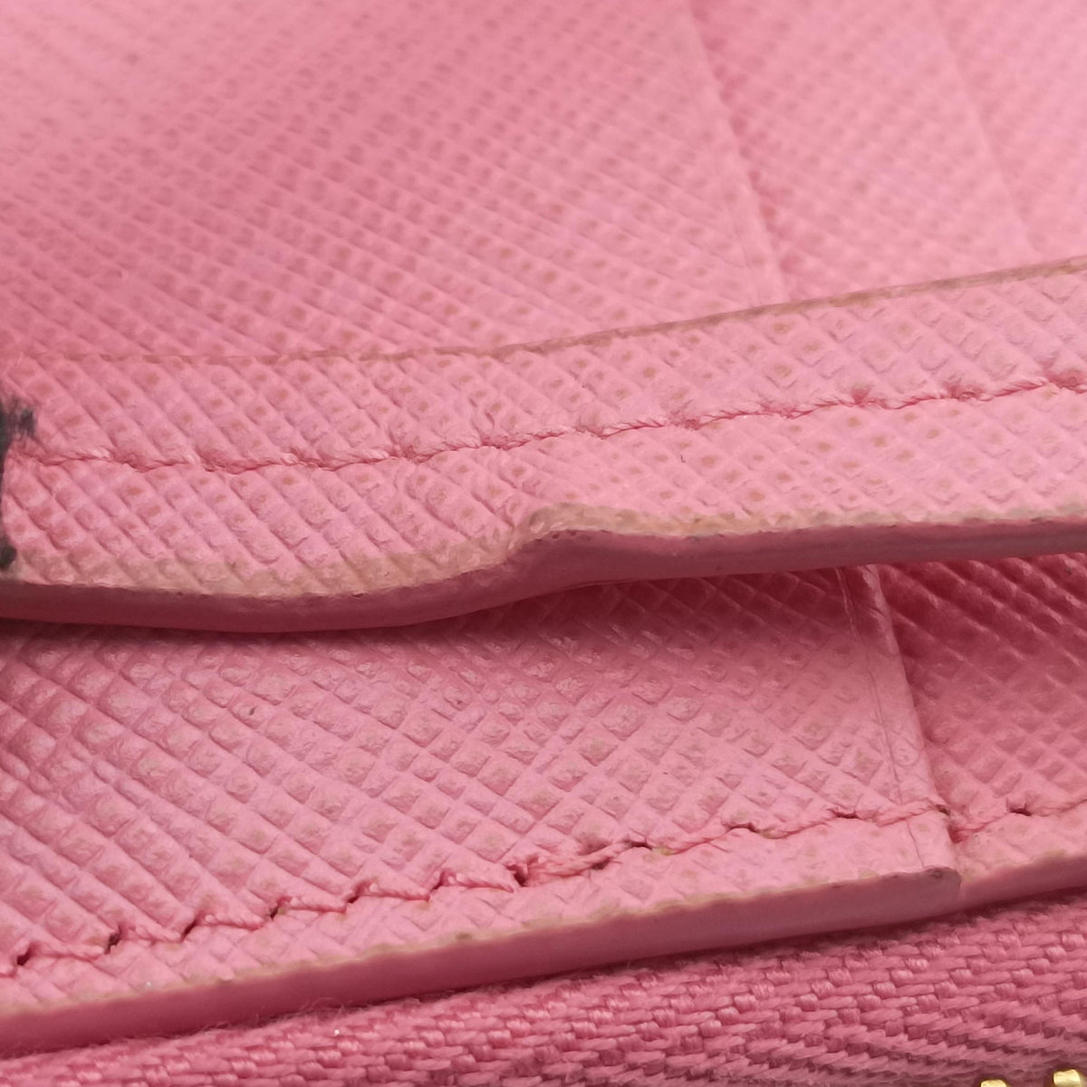 Pre-owned Prada Phone Pouch Pink Saffiano Leather  shoulderbag | stylenewstar