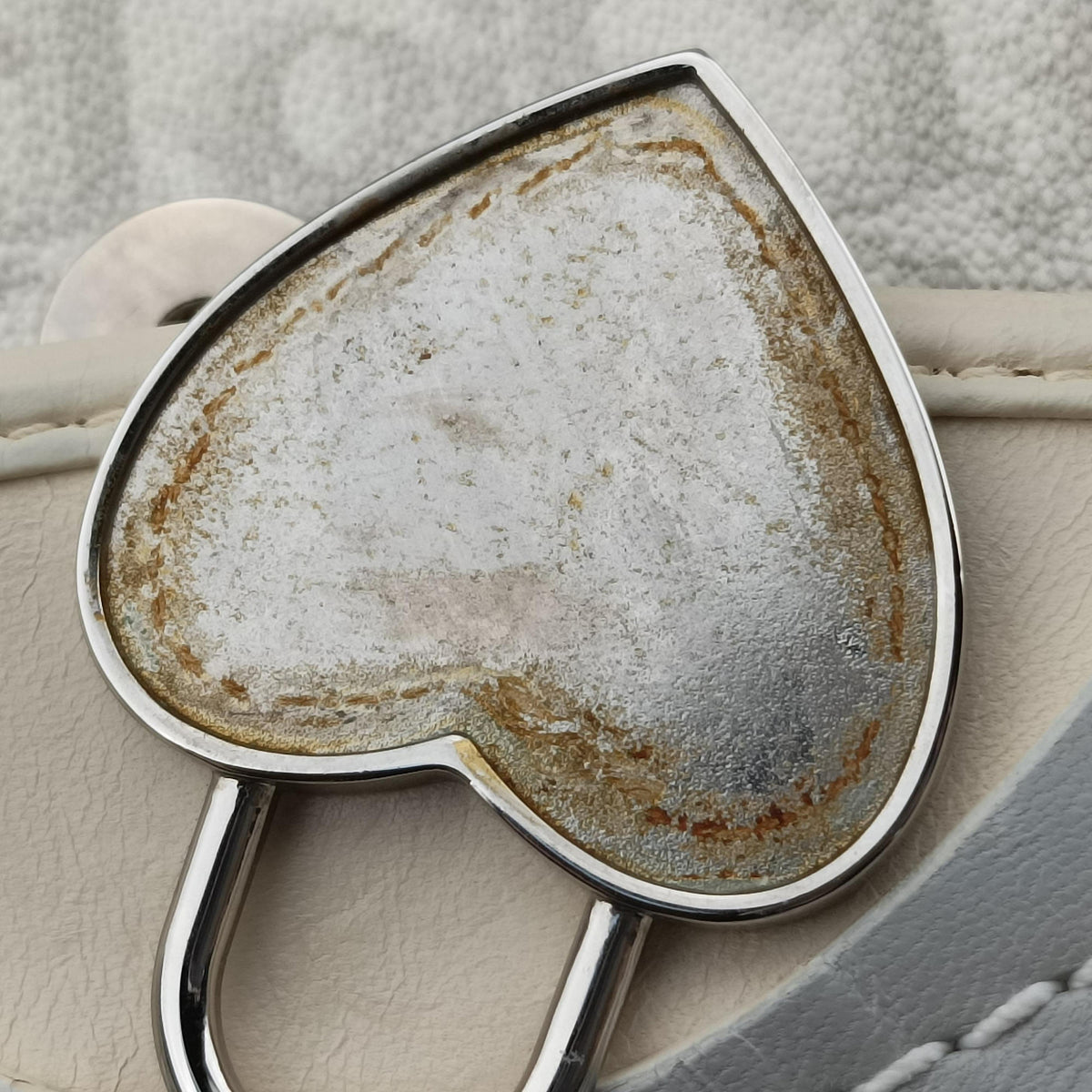 Secondhand Christian Dior Romantique Trotter White PVC coated canvas  shoulderbag | stylenewstar