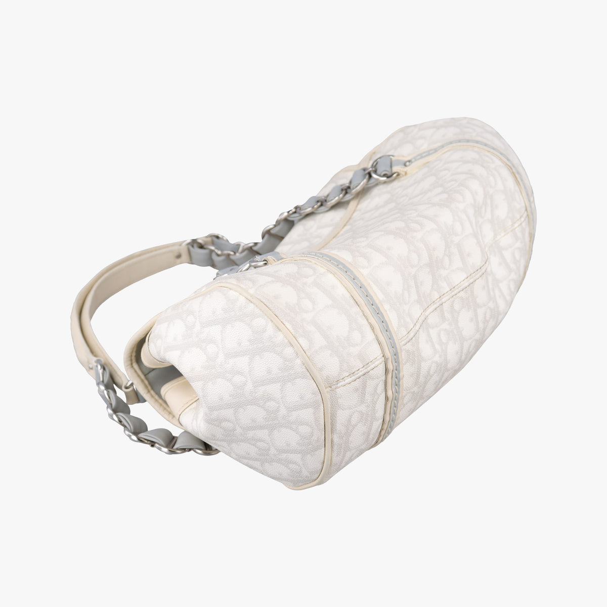 Secondhand Christian Dior Romantique Trotter White PVC coated canvas  shoulderbag | stylenewstar