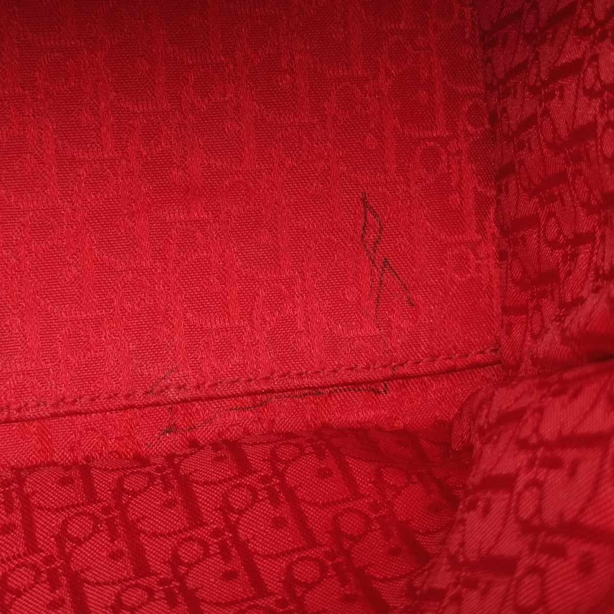 Pre-owned Christian Dior Lady Dior Red lambskin  shoulderbag | stylenewstar