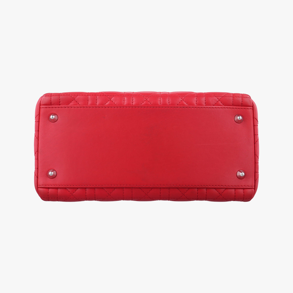 Pre-owned Christian Dior Lady Dior Red lambskin  shoulderbag | stylenewstar