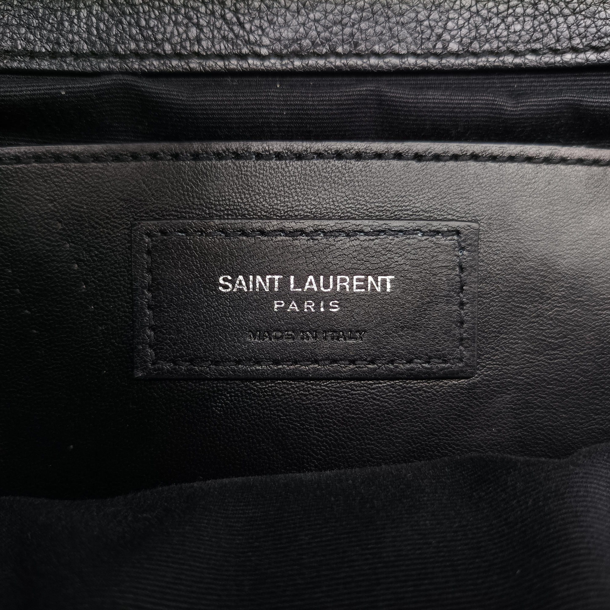 Pre-owned Yves Saint Laurent ENVELOPE Black×White Leather 428125 shoulderbag | stylenewstar