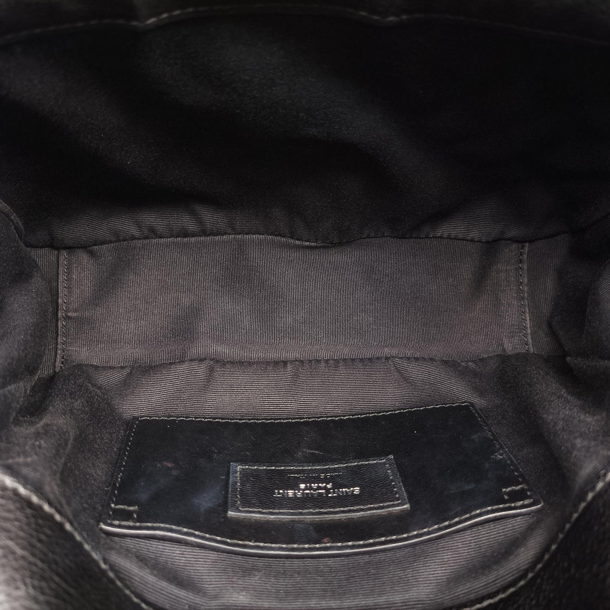 Pre-owned Yves Saint Laurent ENVELOPE Black×White Leather 428125 shoulderbag | stylenewstar