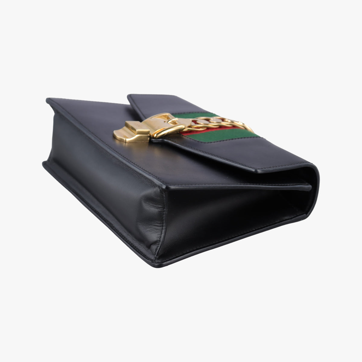 Pre-owned Gucci Sylvie Black Leather 421882 shoulderbag | stylenewstar
