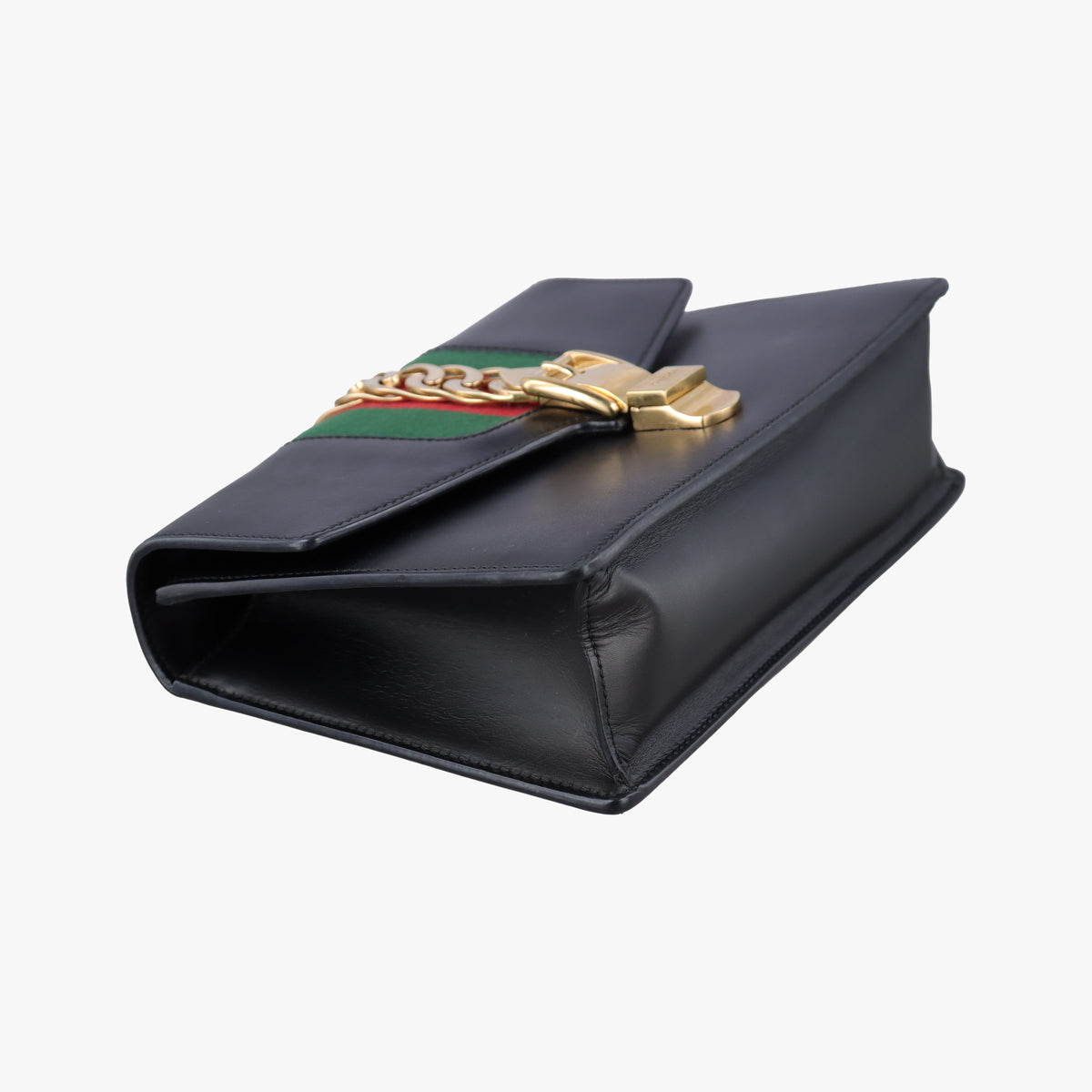 Pre-owned Gucci Sylvie Black Leather 421882 shoulderbag | stylenewstar