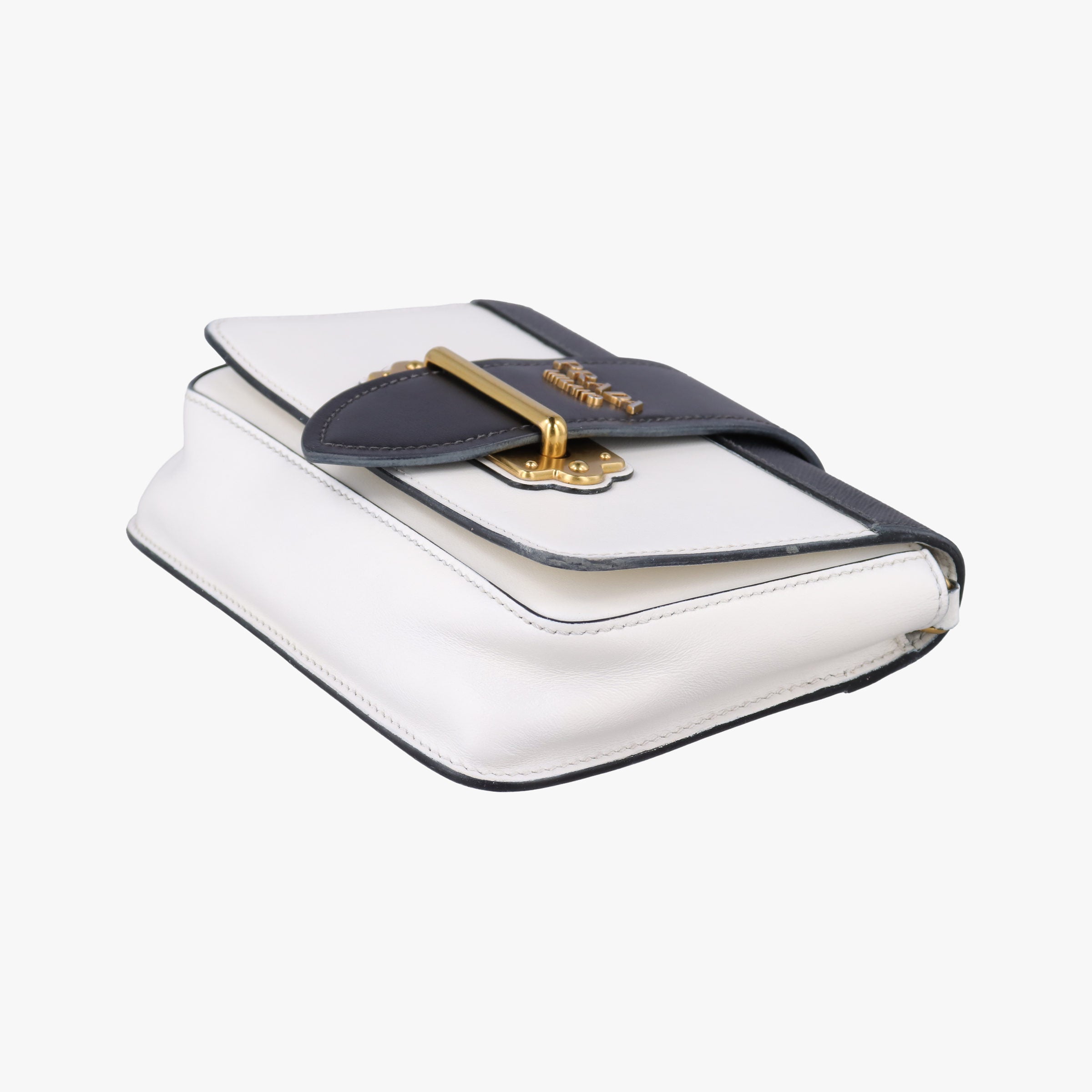 Vintage Prada Cahier White Leather×SAFFIANO Leather 1BL004 shoulderbag | stylenewstar