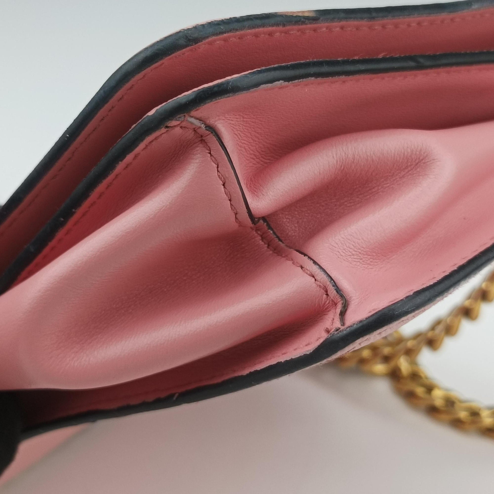 Pre-owned Prada milano logo Pink Saffiano Leather 1BP012 shoulderbag | stylenewstar
