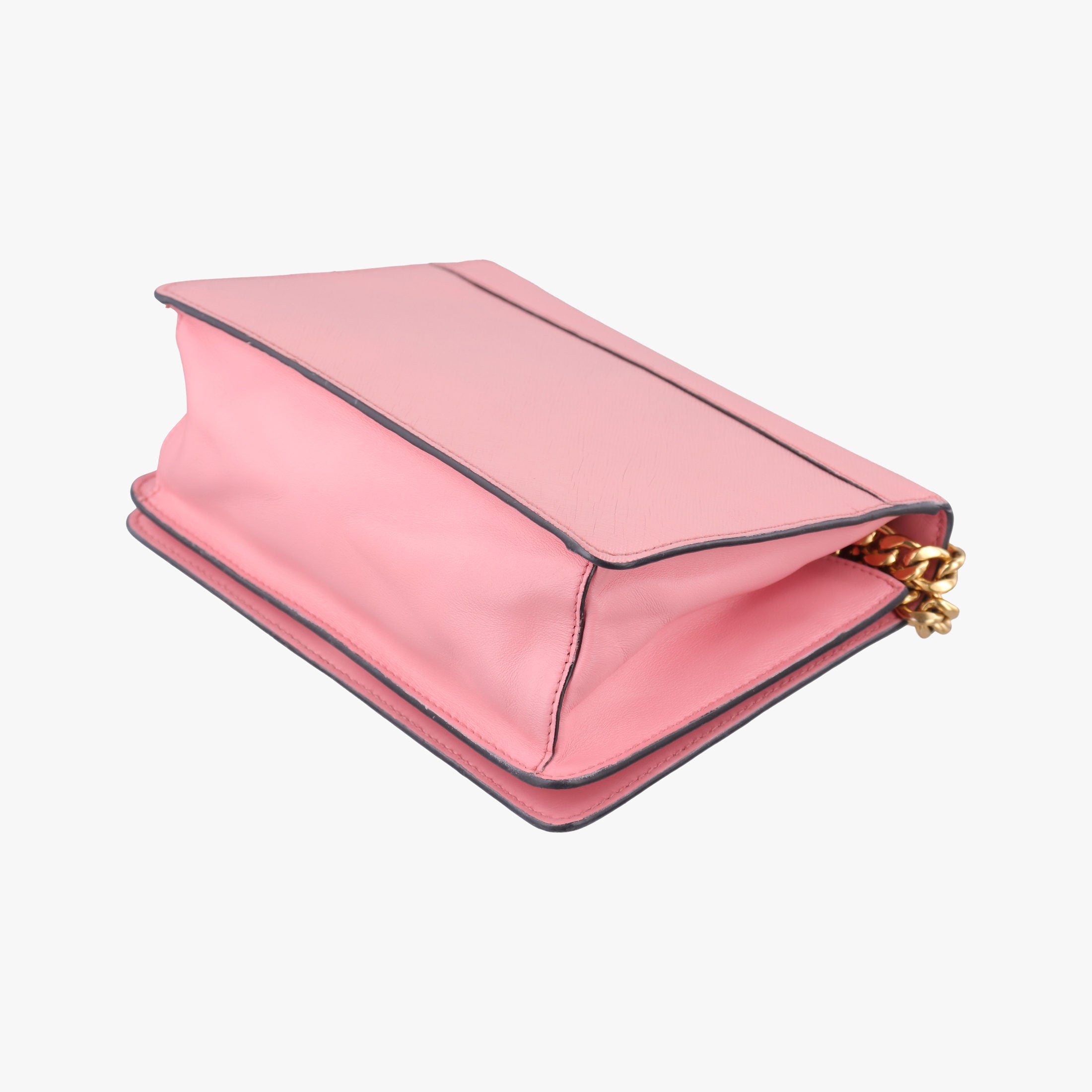 Pre-owned Prada milano logo Pink Saffiano Leather 1BP012 shoulderbag | stylenewstar