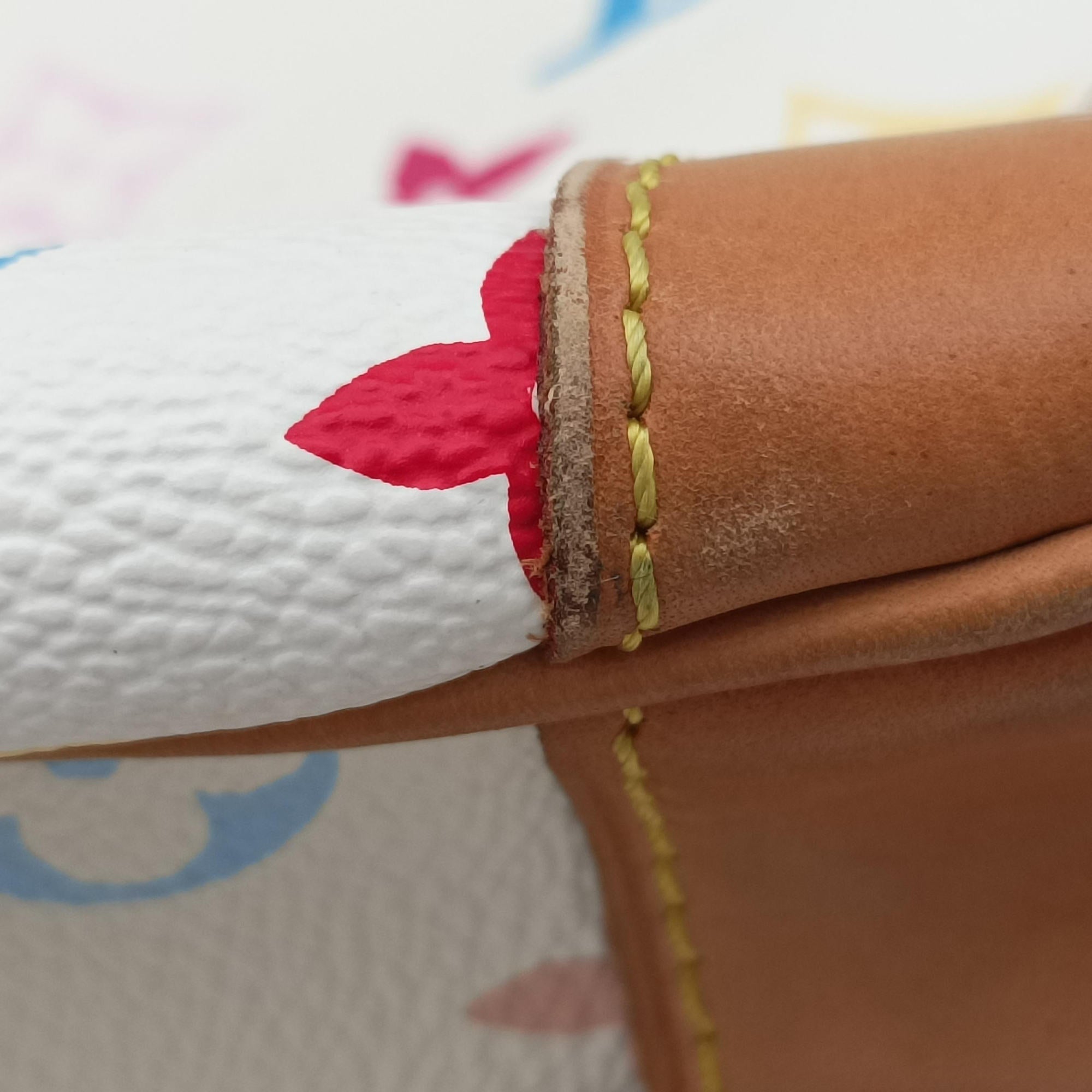 Pre-owned Louis Vuitton GRETA white Monogram Multicolor M40195 shoulderbag | stylenewstar