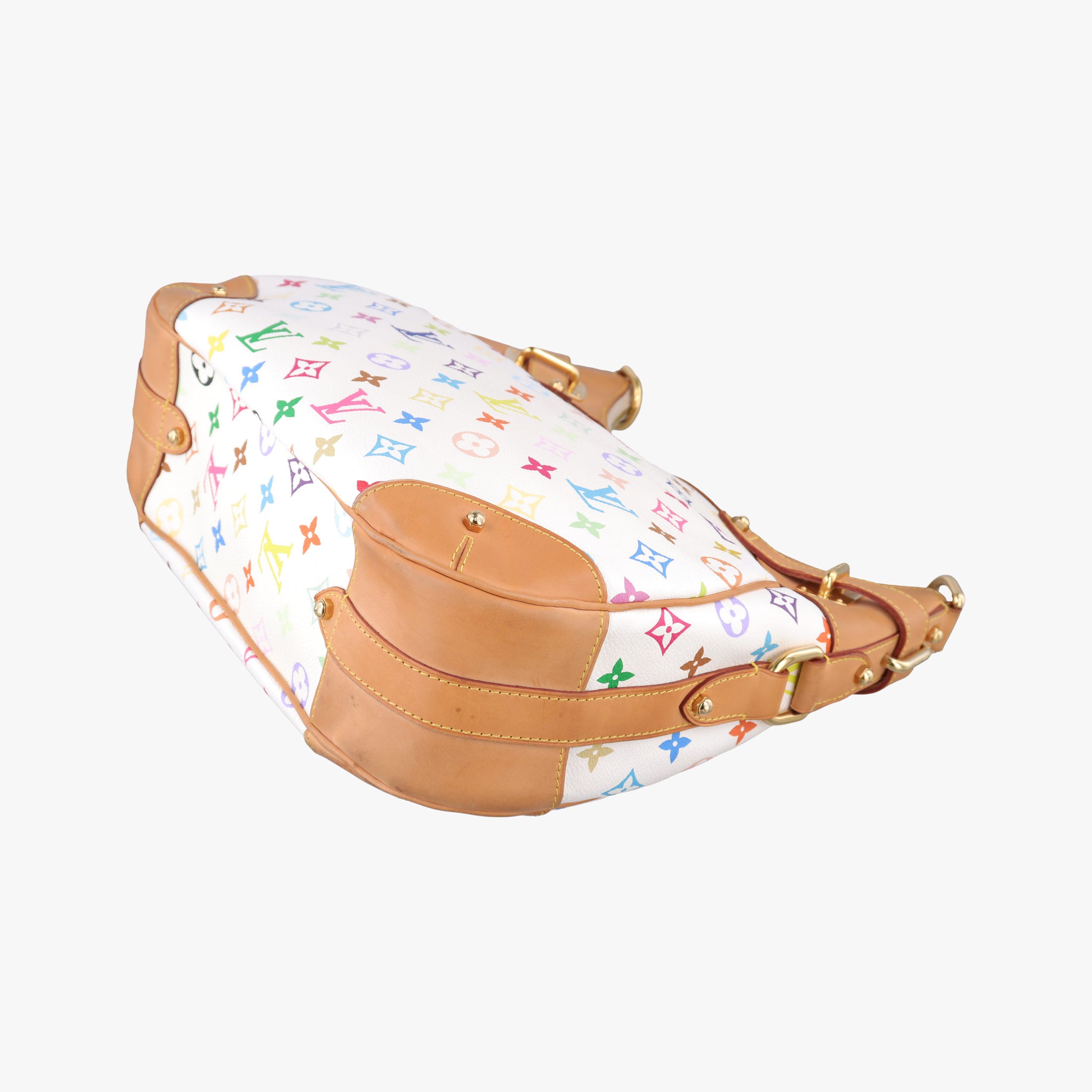 Pre-owned Louis Vuitton GRETA white Monogram Multicolor M40195 shoulderbag | stylenewstar