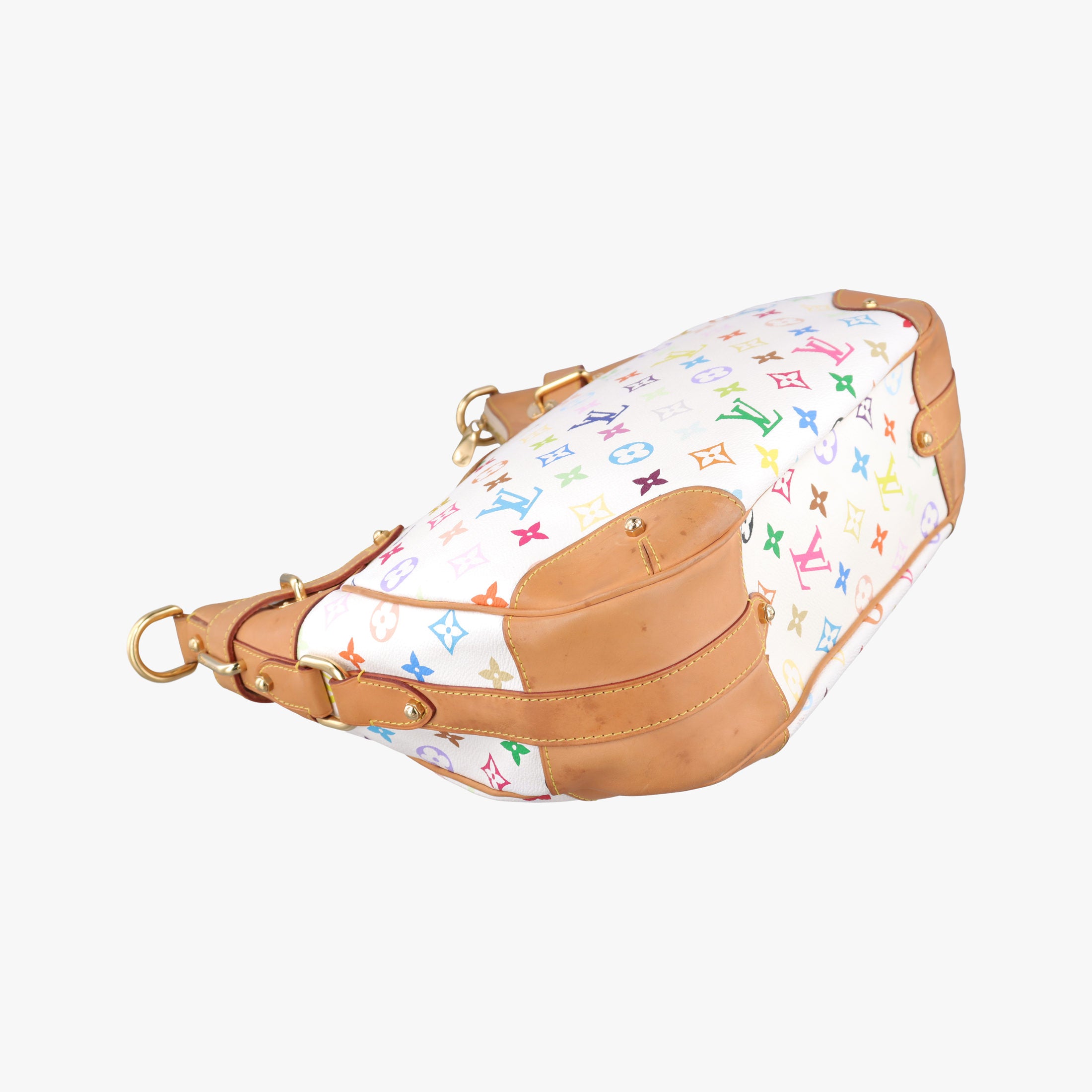Pre-owned Louis Vuitton GRETA white Monogram Multicolor M40195 shoulderbag | stylenewstar