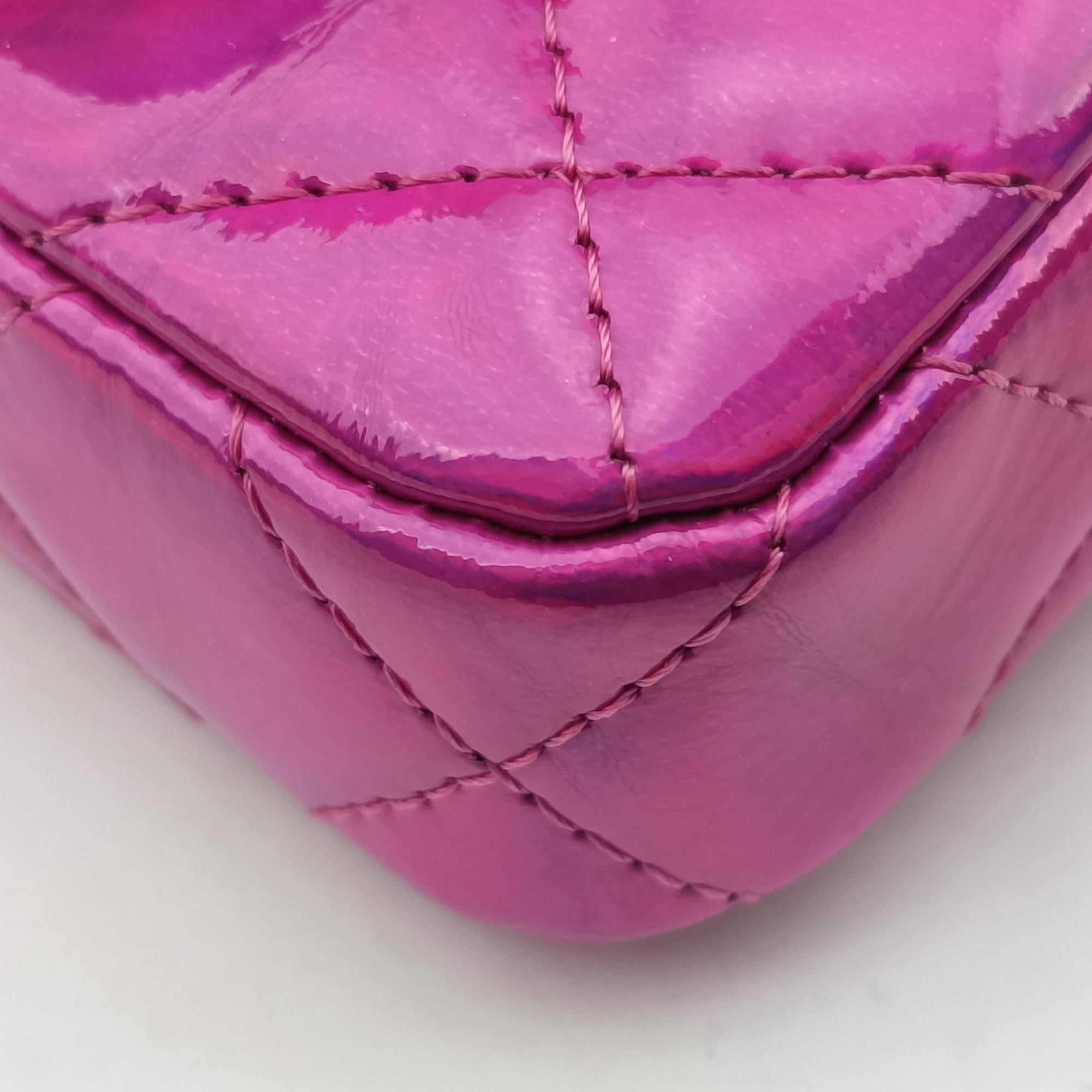 Vintage Chanel Matelasse CC Years Gift Rose Patent Leather CD0154 handbag | stylenewstar