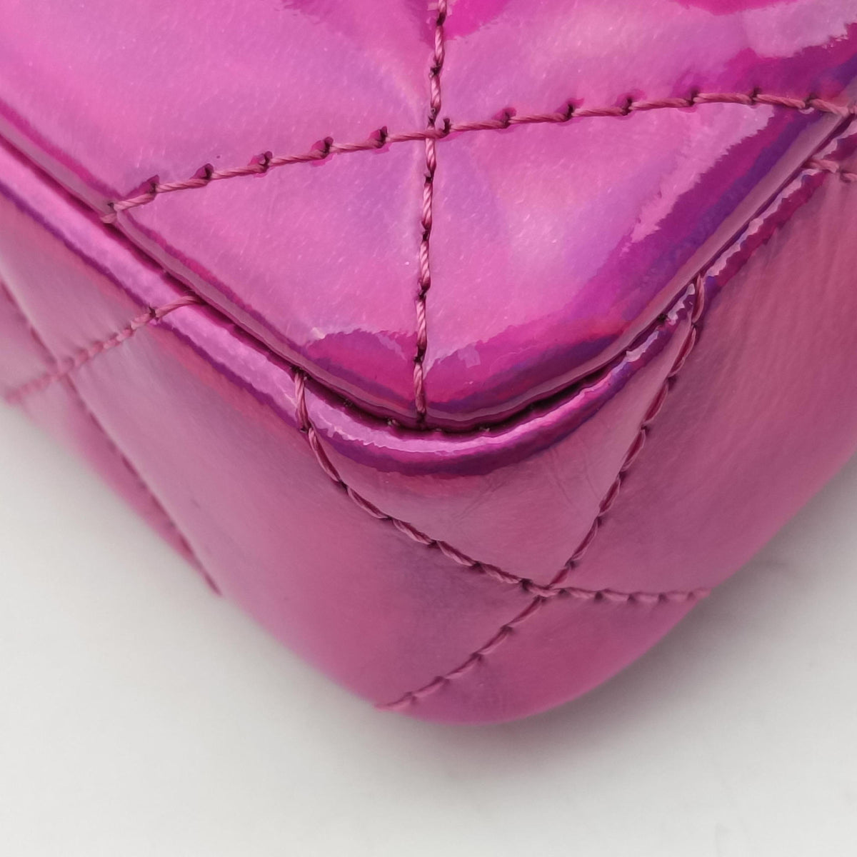 Vintage Chanel Matelasse CC Years Gift Rose Patent Leather CD0154 handbag | stylenewstar