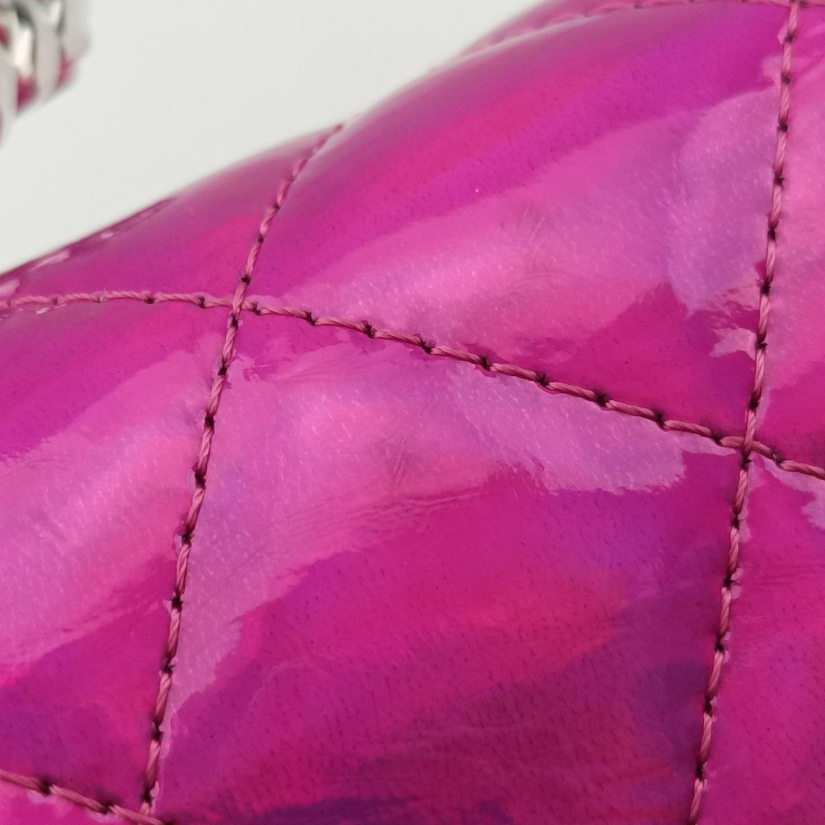 Vintage Chanel Matelasse CC Years Gift Rose Patent Leather CD0154 handbag | stylenewstar